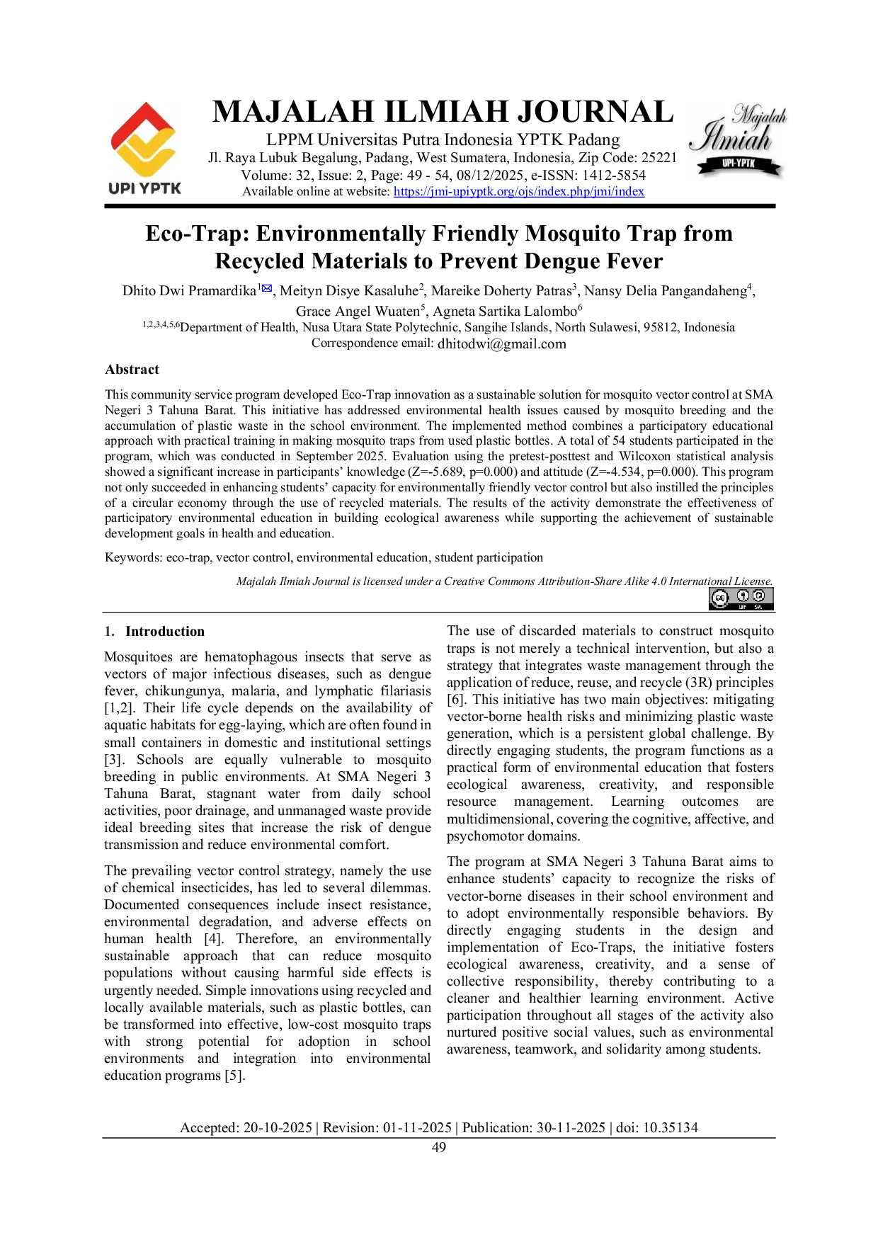 JURIS Eco Trap Environmentally Friendly Mosquito Trap from Recycled Materials to Prevent Dengue Fever