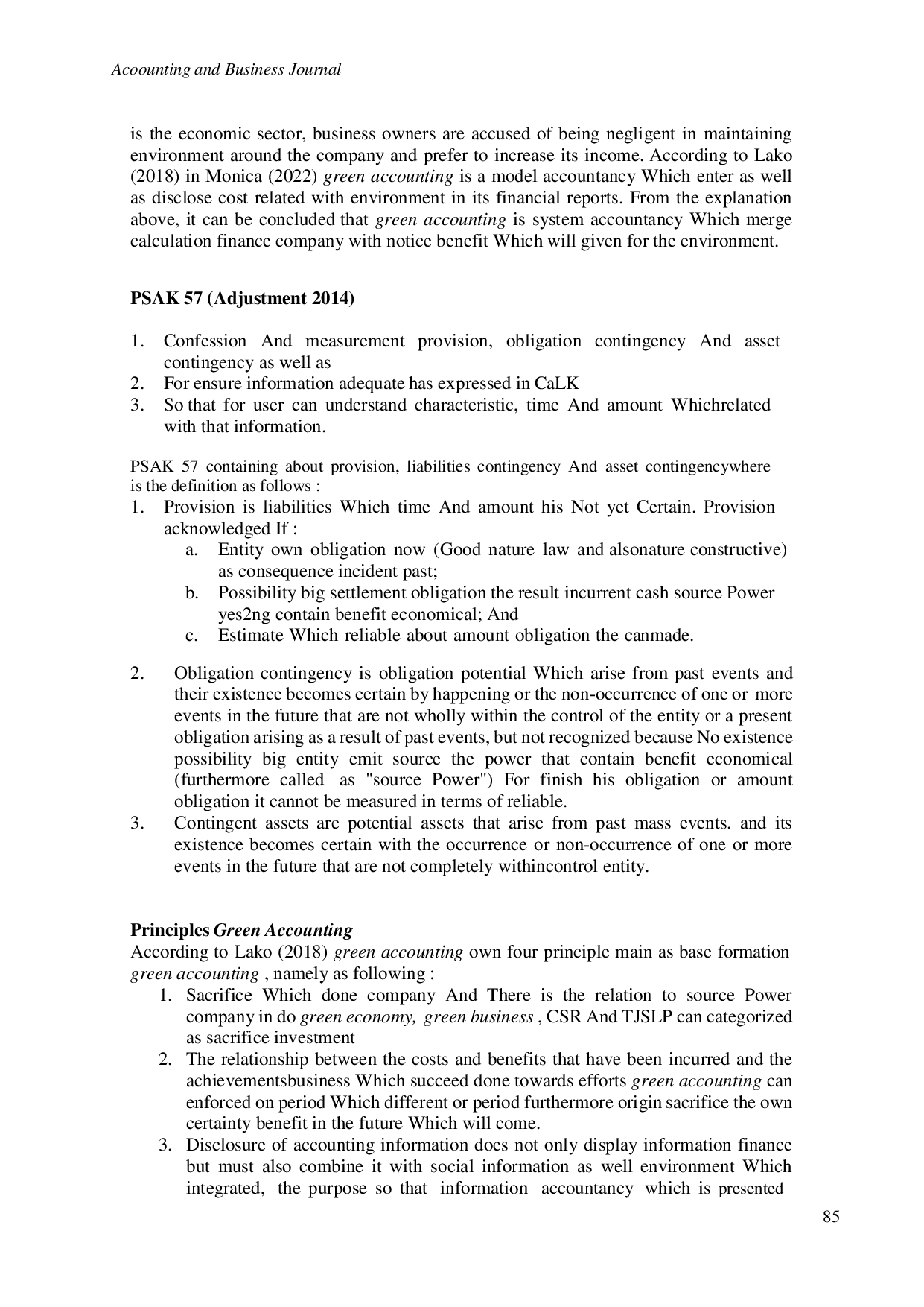 JURIS The Impact of Green Accounting Implementation On Profitability