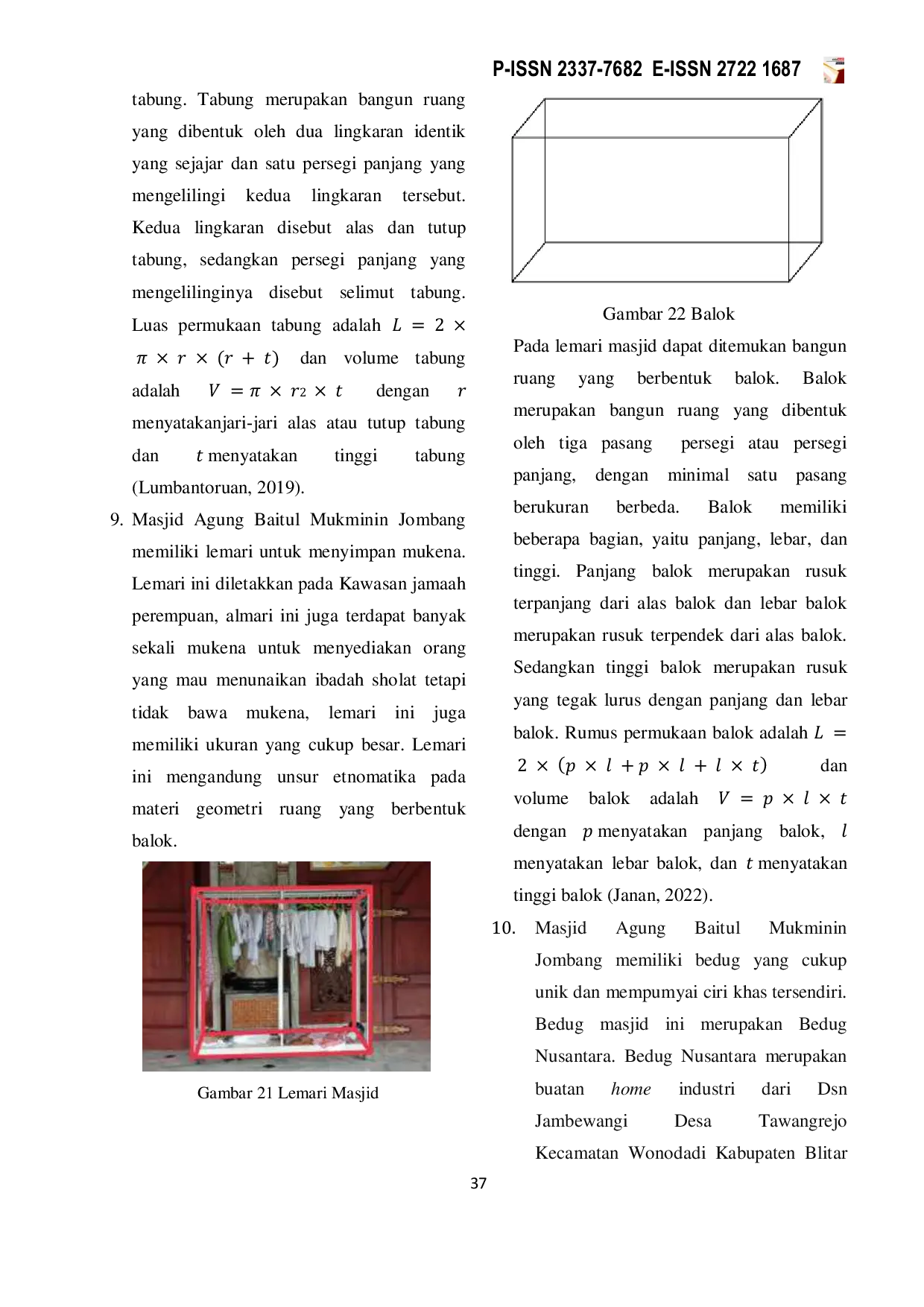 JURIS Eksplorasi Etnomatika Konsep Geometri SD Pada Arsitektur Masjid Agung Baitul Mukminin Jombang