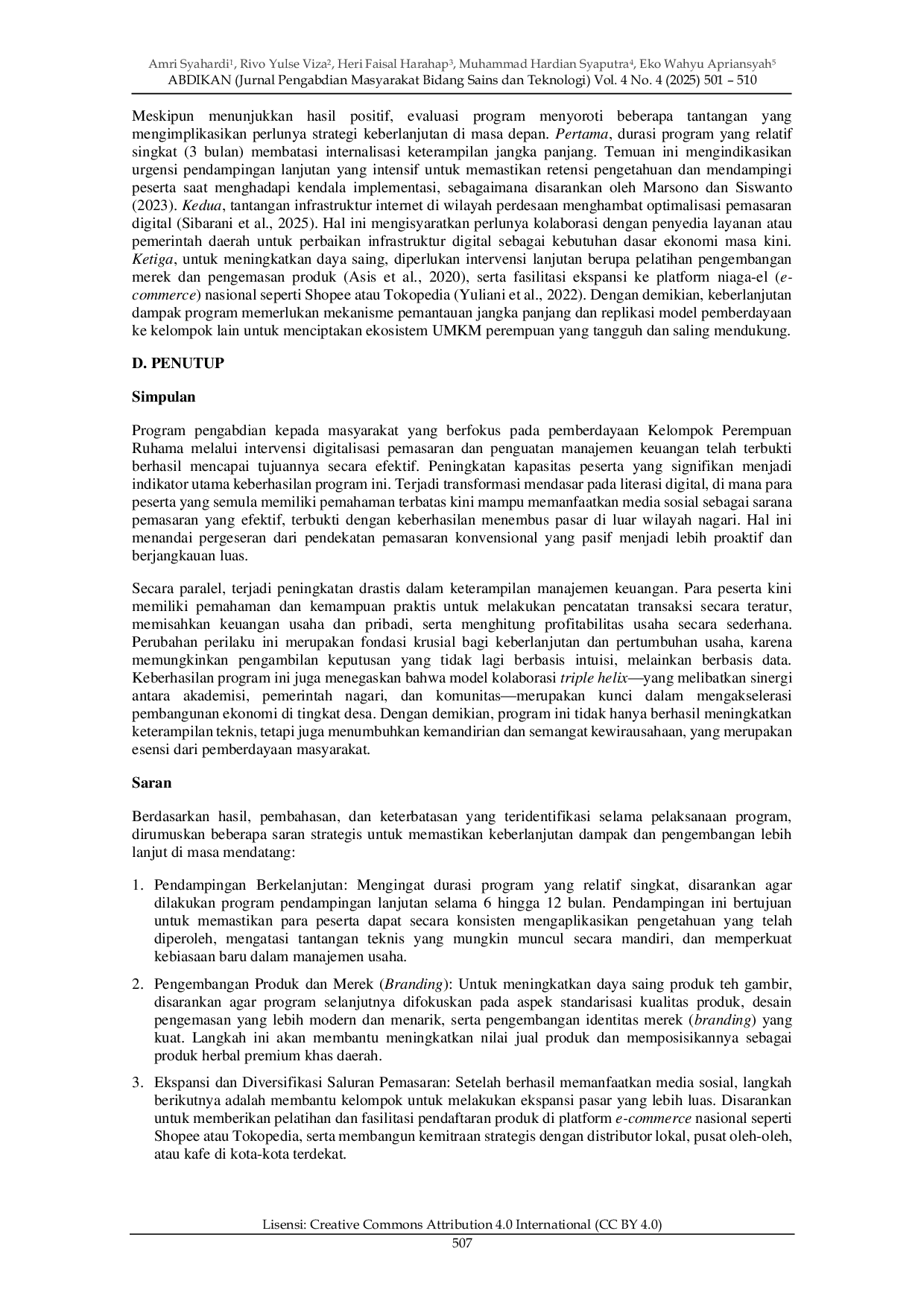 JURIS Pemberdayaan Perempuan Ruhama Simpang Kapuak Kecamatan Mungka melalui Digitalisasi dan Manajemen Keuangan dalam Penguatan Usaha Teh Gambir Lokal