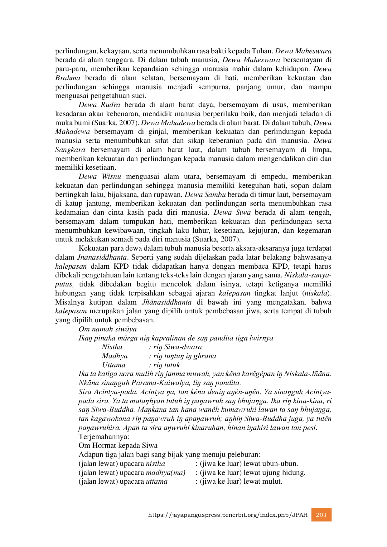 JURIS Representasi Wacana Kalepasan sebagai Konsep Estetika dan Etika Spiritualitas Manusia dalam Kakawin Panca Dharma