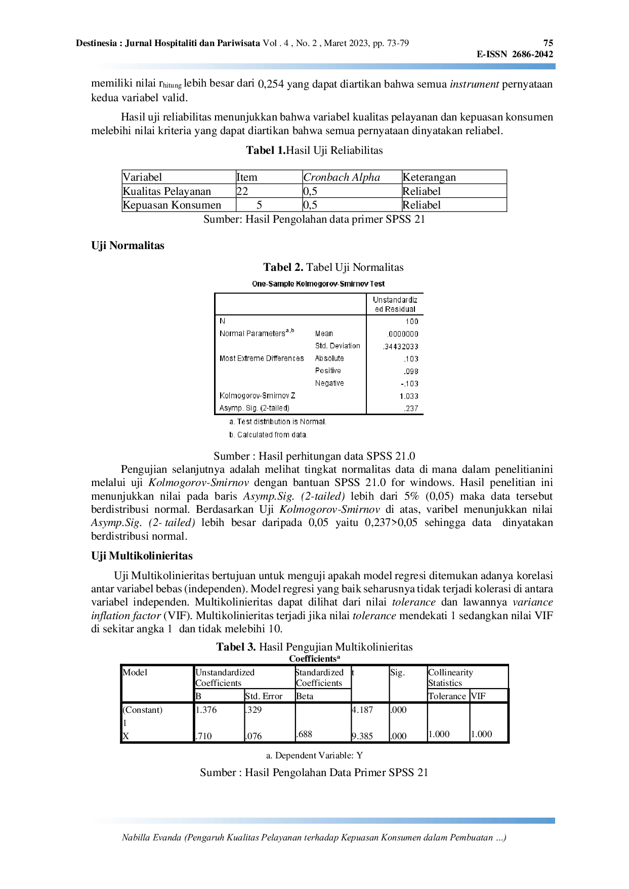 JURIS Pengaruh Kualitas Pelayanan terhadap Kepuasan Konsumen dalam Pembuatan Paspor di Kantor Imigrasi Kelas II Non TPI Tempat Pemeriksaan Imigrasi Depok