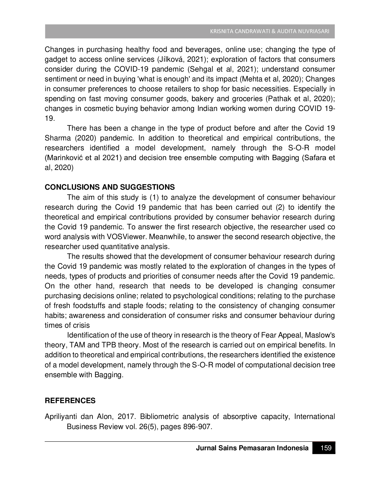 JURIS Meta Analysis of Consumer Behavior Changes During The Covid 19 Pandemic Research