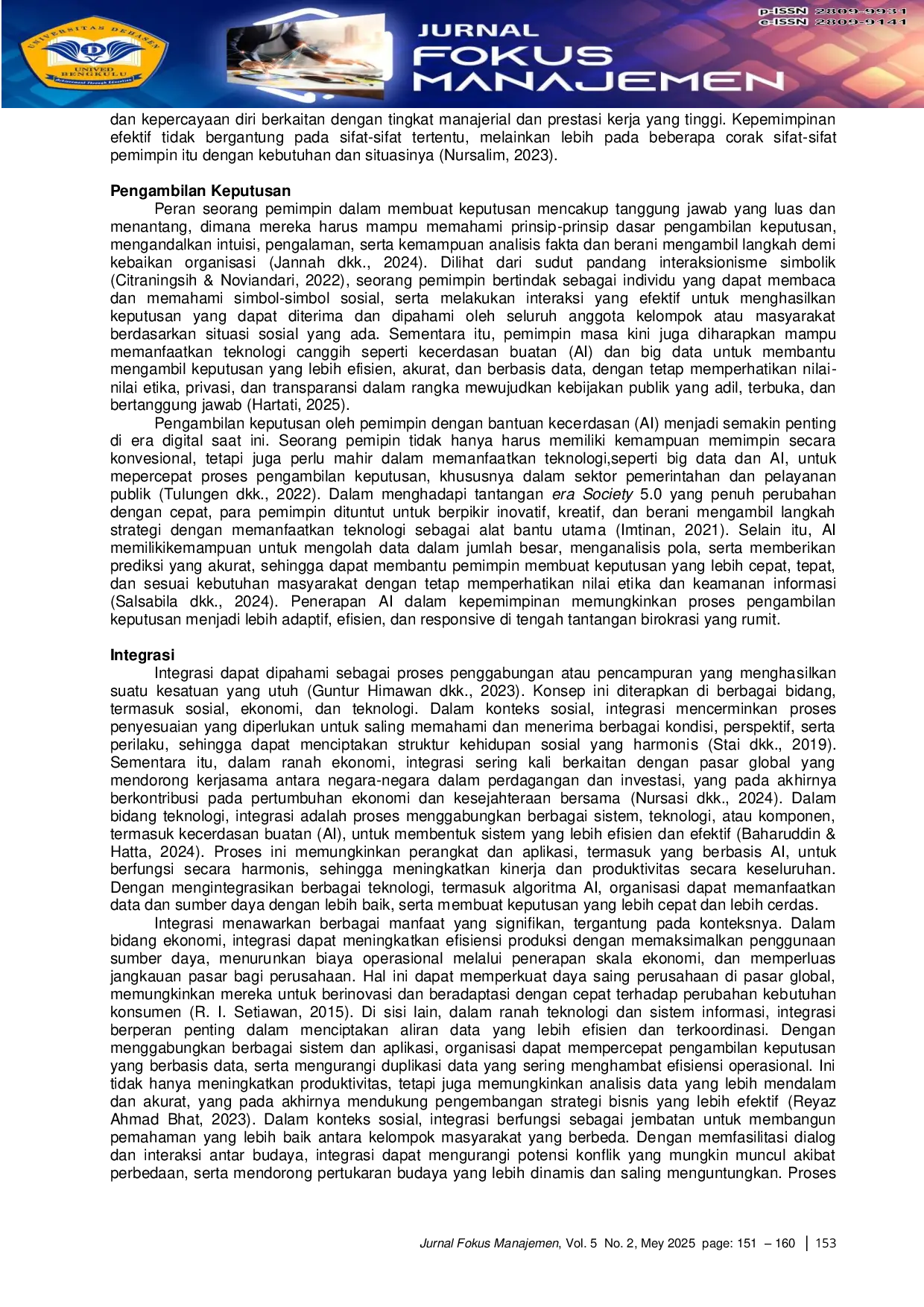 JURIS Integration Of AI In Leadership Decision Making To Improve Efficiency And Accuracy Method Literature Review