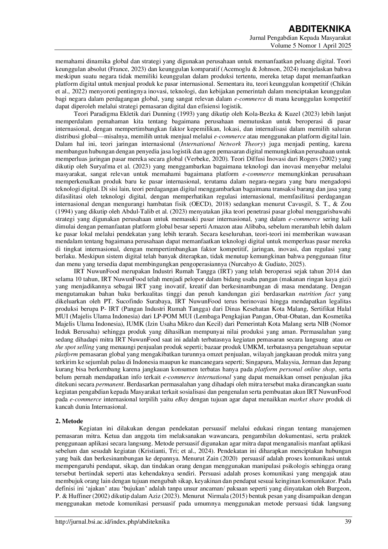 JURIS Pemanfaatan Platform E Commerce Internasional Di Marketplace Global Sebagai Ekspansi Pasar Produk Ekonomi Kreatif