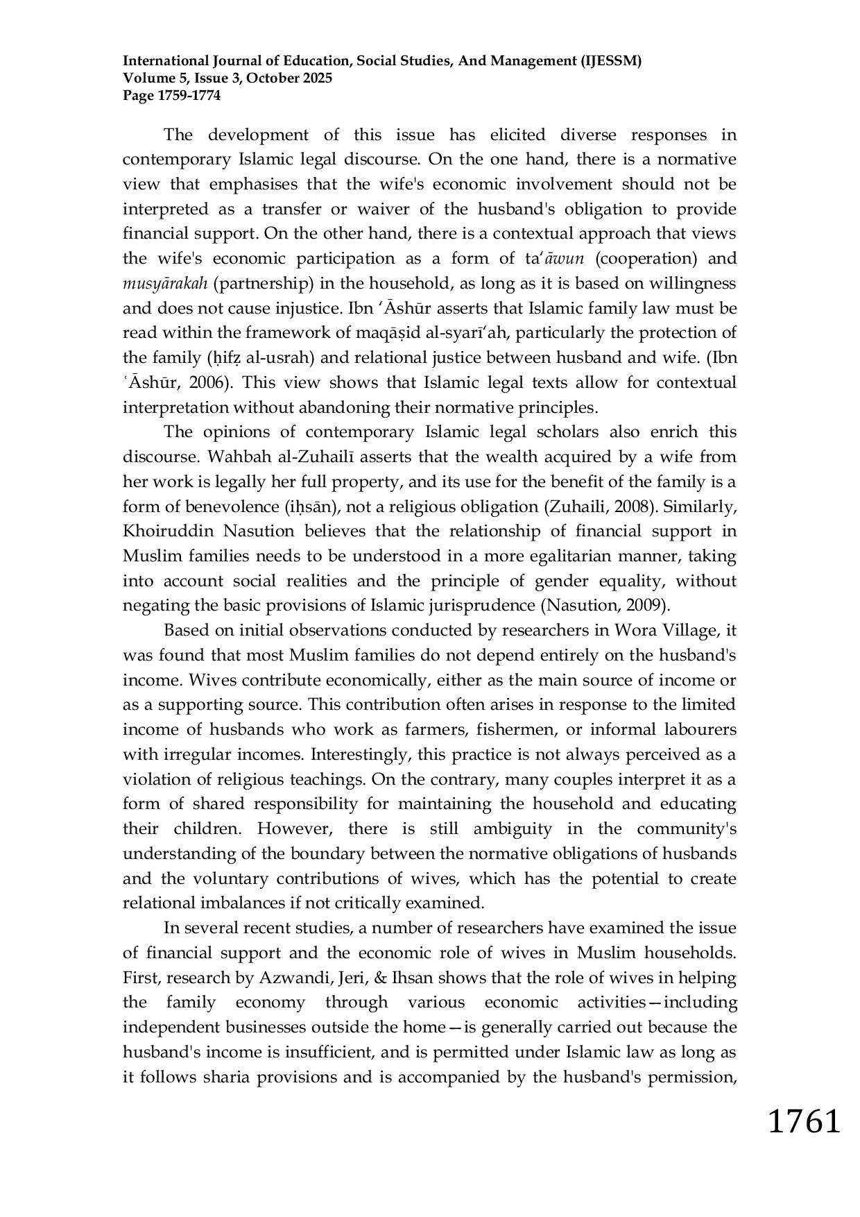JURIS Husband Wife Support Relations in Muslim Households An Islamic Legal Analysis of Economic Practices Families in Wora Village Bima Regency West Nusa Tenggara