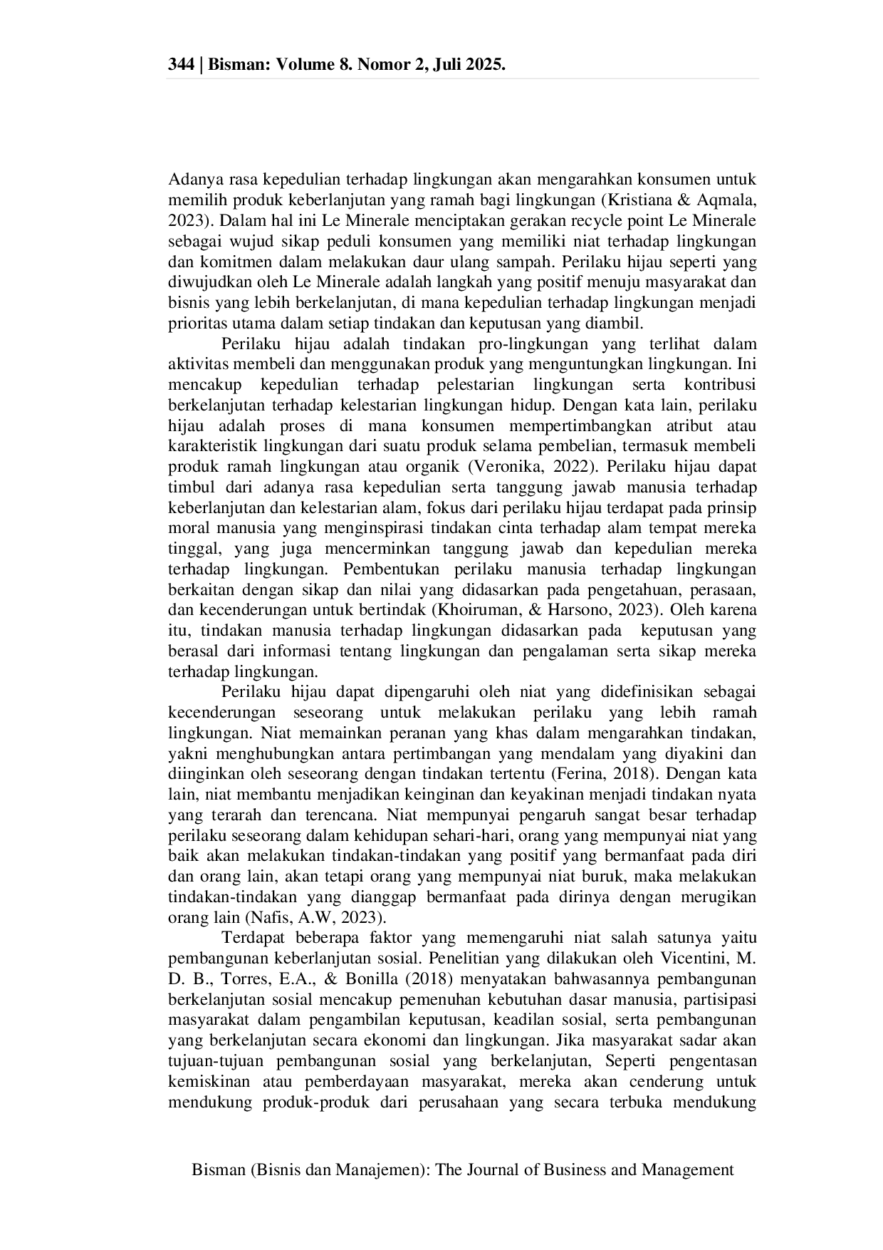 JURIS Faktor Faktor Yang Memengaruhi Perilaku Hijau Pada Program Recycle Point Le Minerale Di Daerah Istimewa Yogyakarta