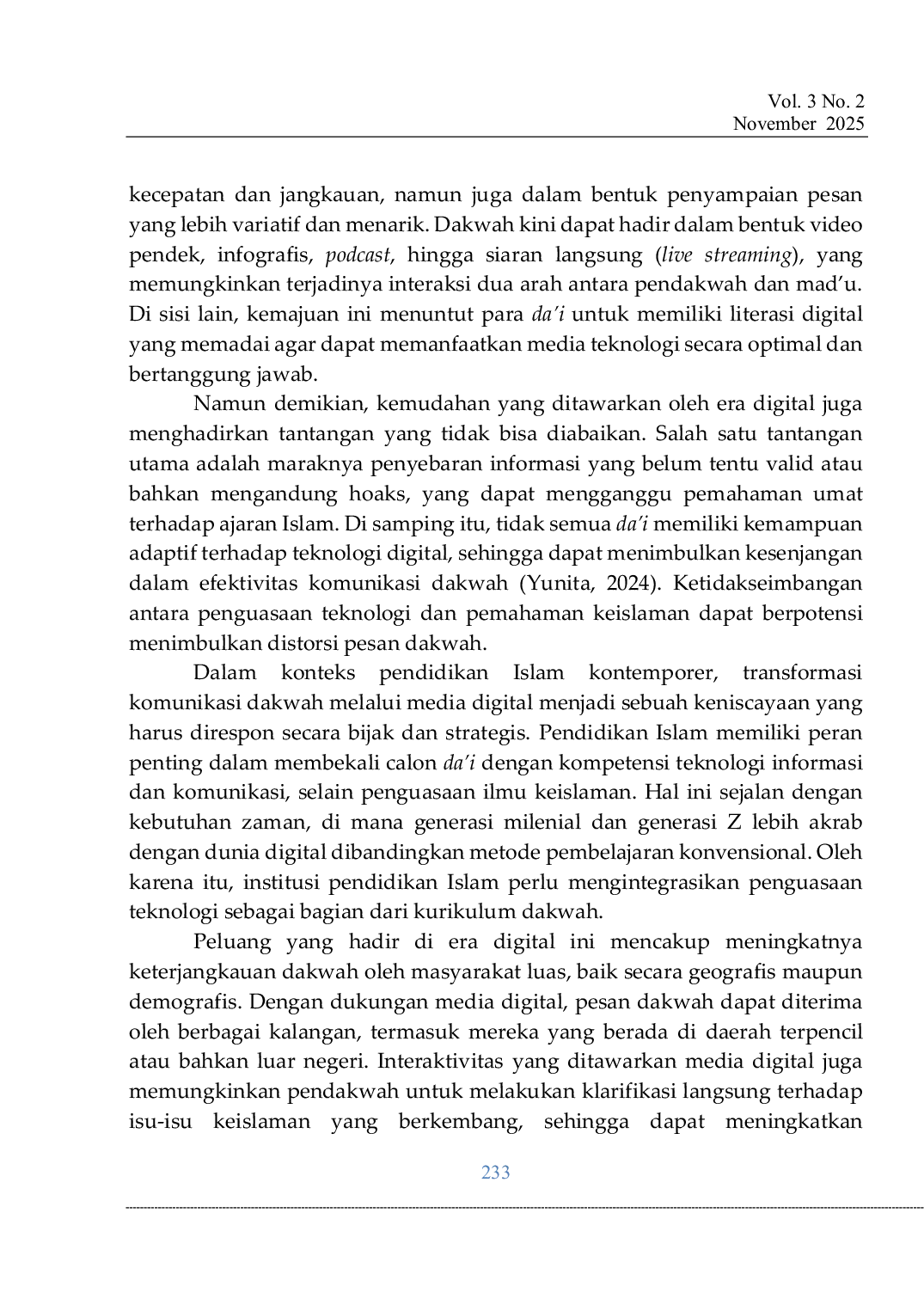JURIS Transformasi Komunikasi Dakwah Era Digital Peluang serta Tantangan bagi Pendidikan Islam Kontemporer