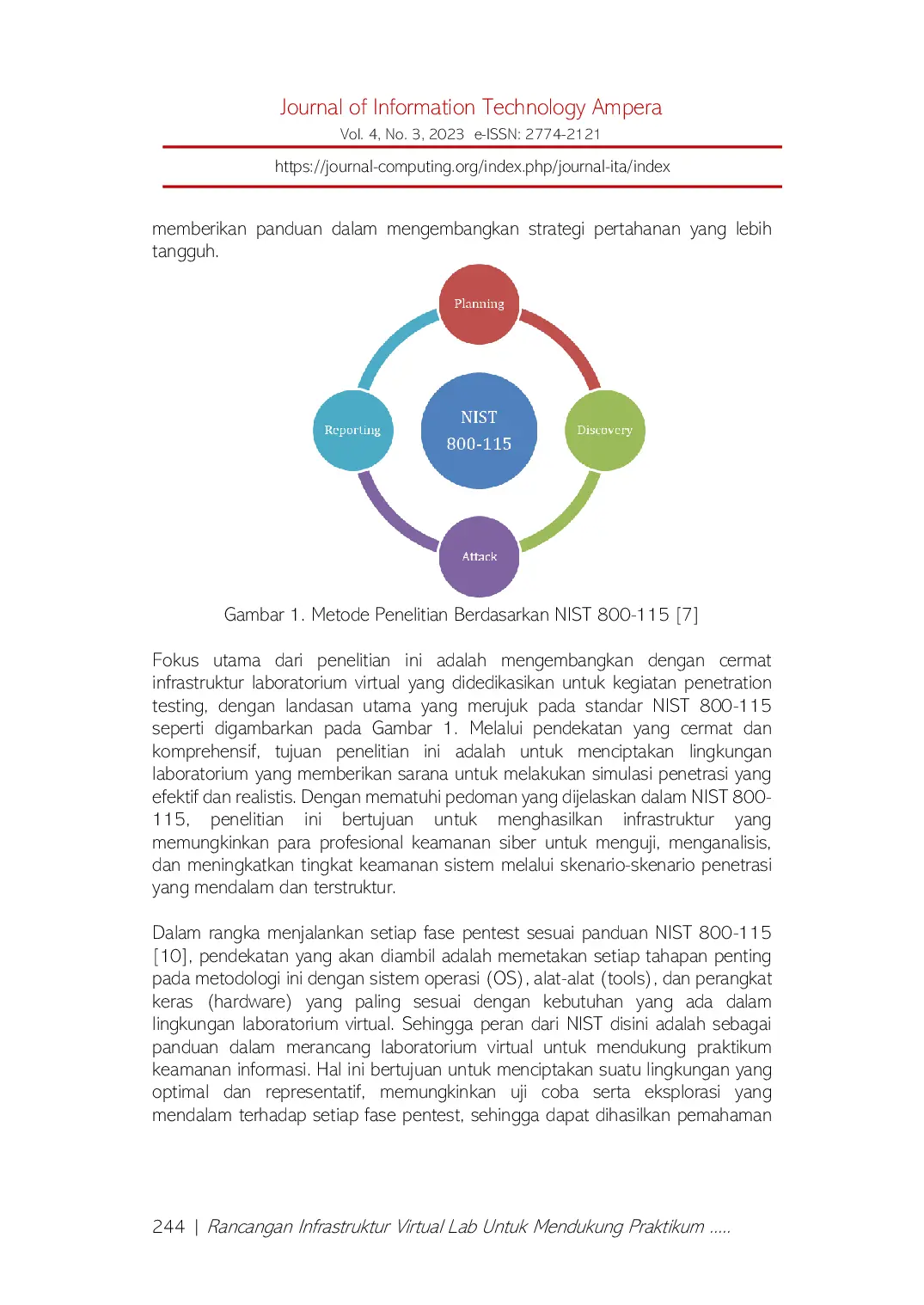 JURIS Design of Virtual Lab Infrastructure to Support Information Security Practicum Based on National Institute of Standards and Technology NIST
