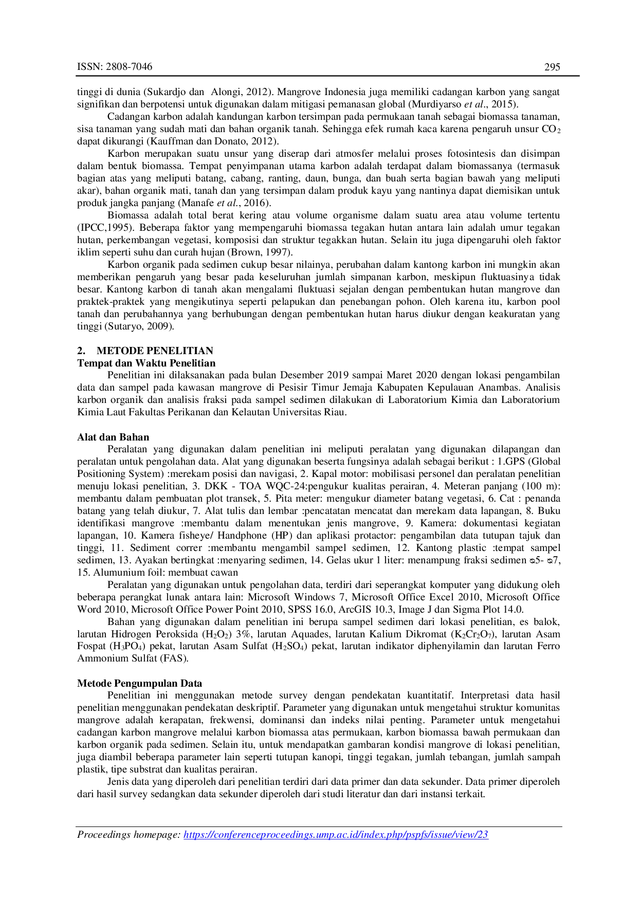 JURIS Struktur Komunitas dan Potensi Cadangan Karbon Ekosistem Mangrove di Pesisir Timur Jemaja Kabupaten Kepulauan Anambas