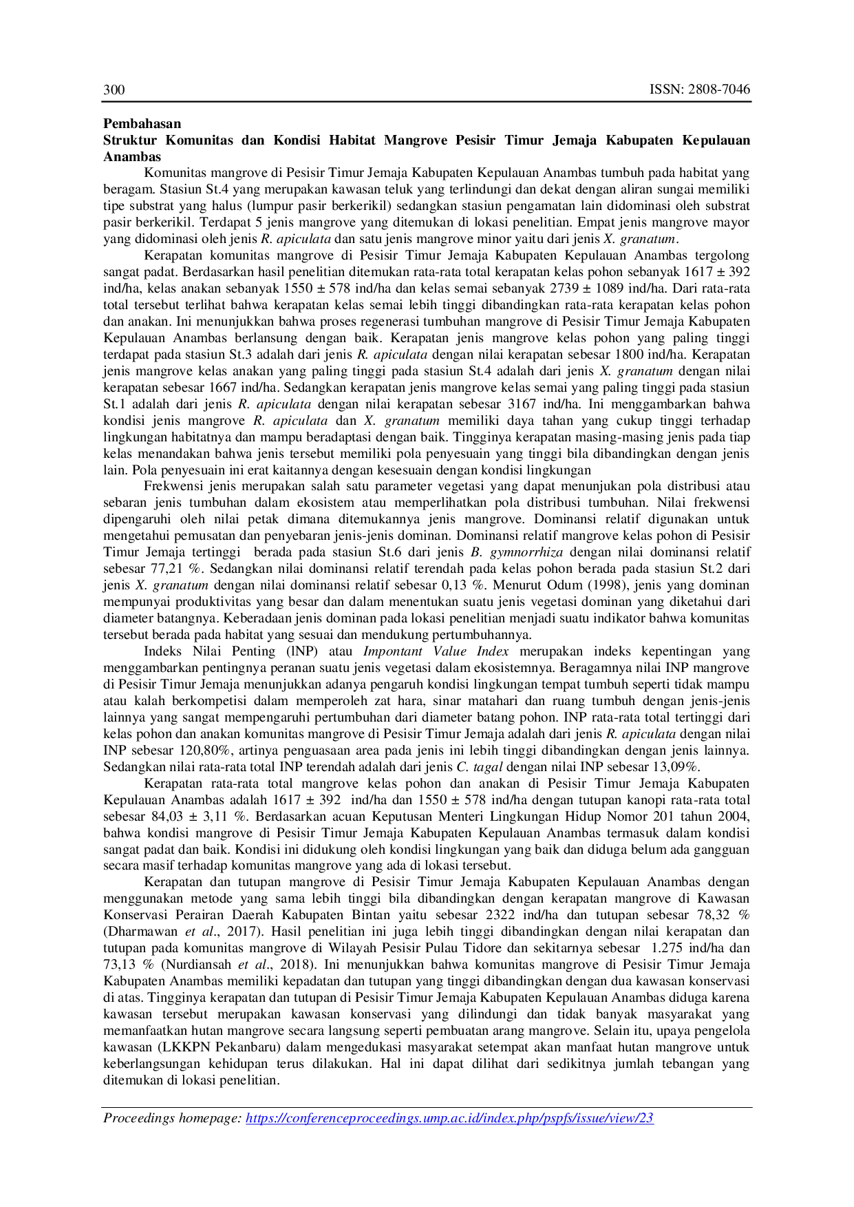 JURIS Struktur Komunitas dan Potensi Cadangan Karbon Ekosistem Mangrove di Pesisir Timur Jemaja Kabupaten Kepulauan Anambas