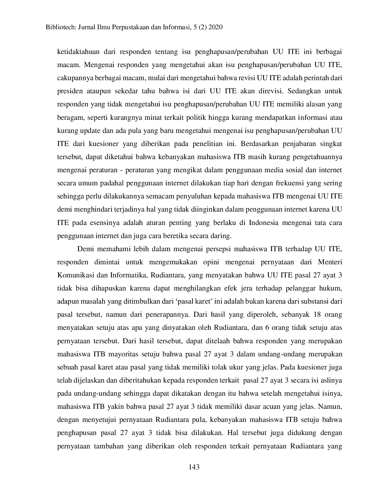 JURIS Perspektif Mahasiswa ITB Terhadap UU ITE