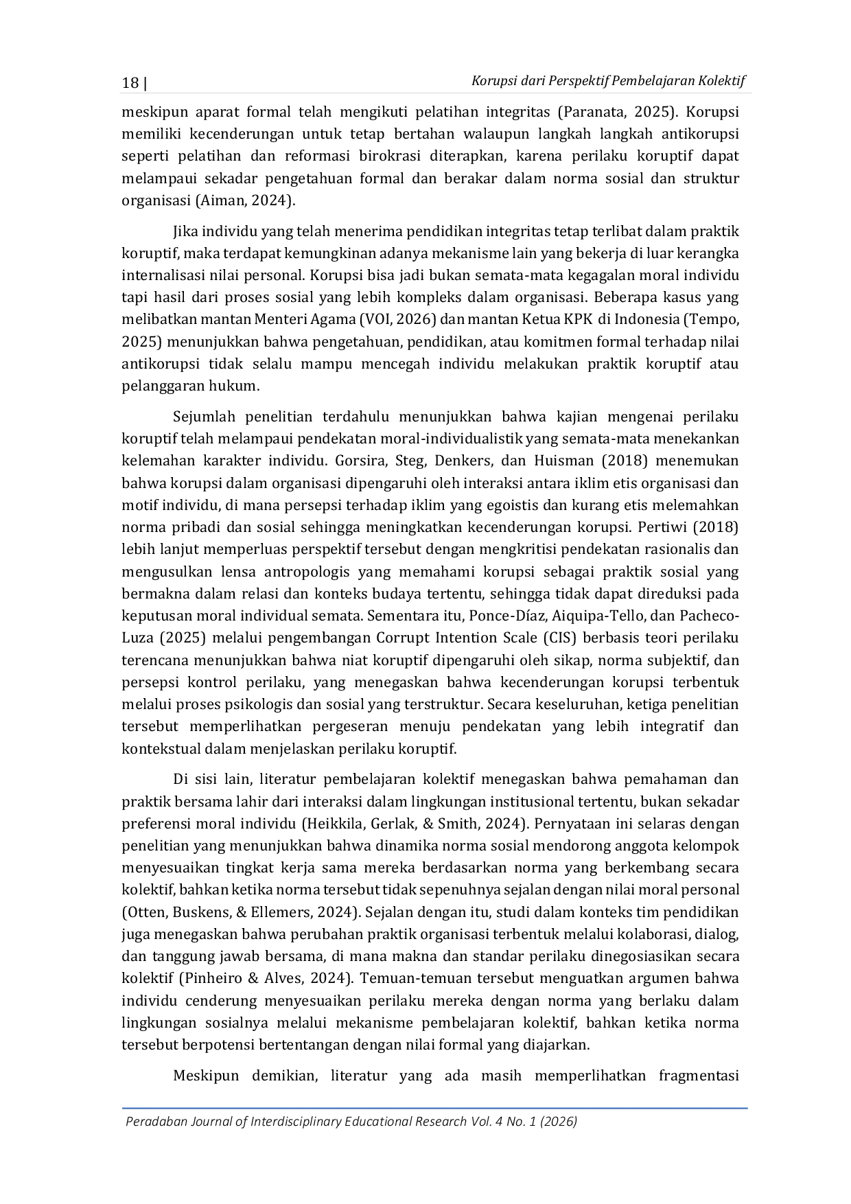 JURIS Korupsi dari Sudut Pandang Pembelajaran Kolektif