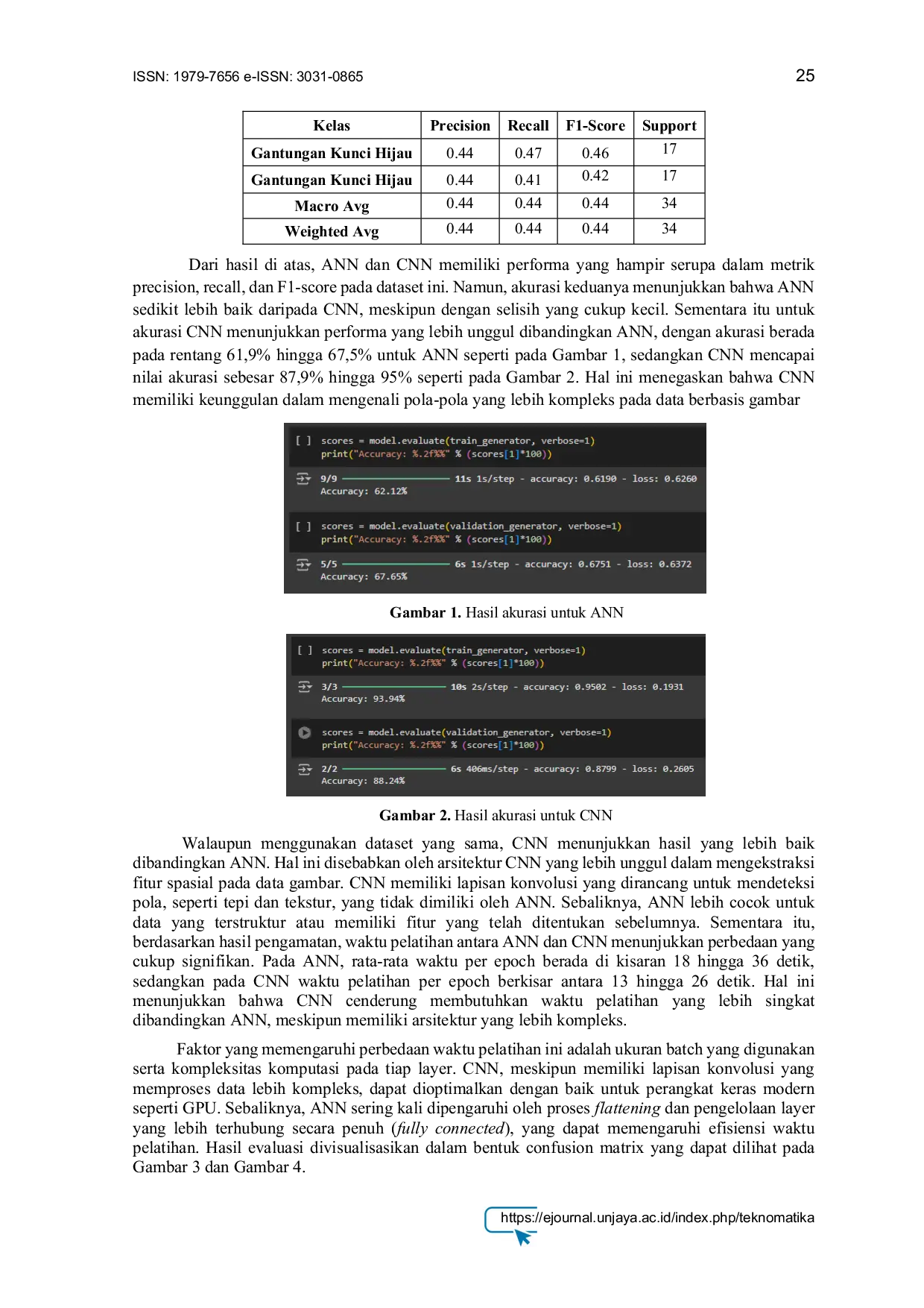 JURIS Perbandingan Kinerja ANN dan CNN dalam Tugas Klasifikasi Citra Berbasis Pembelajaran Mesin