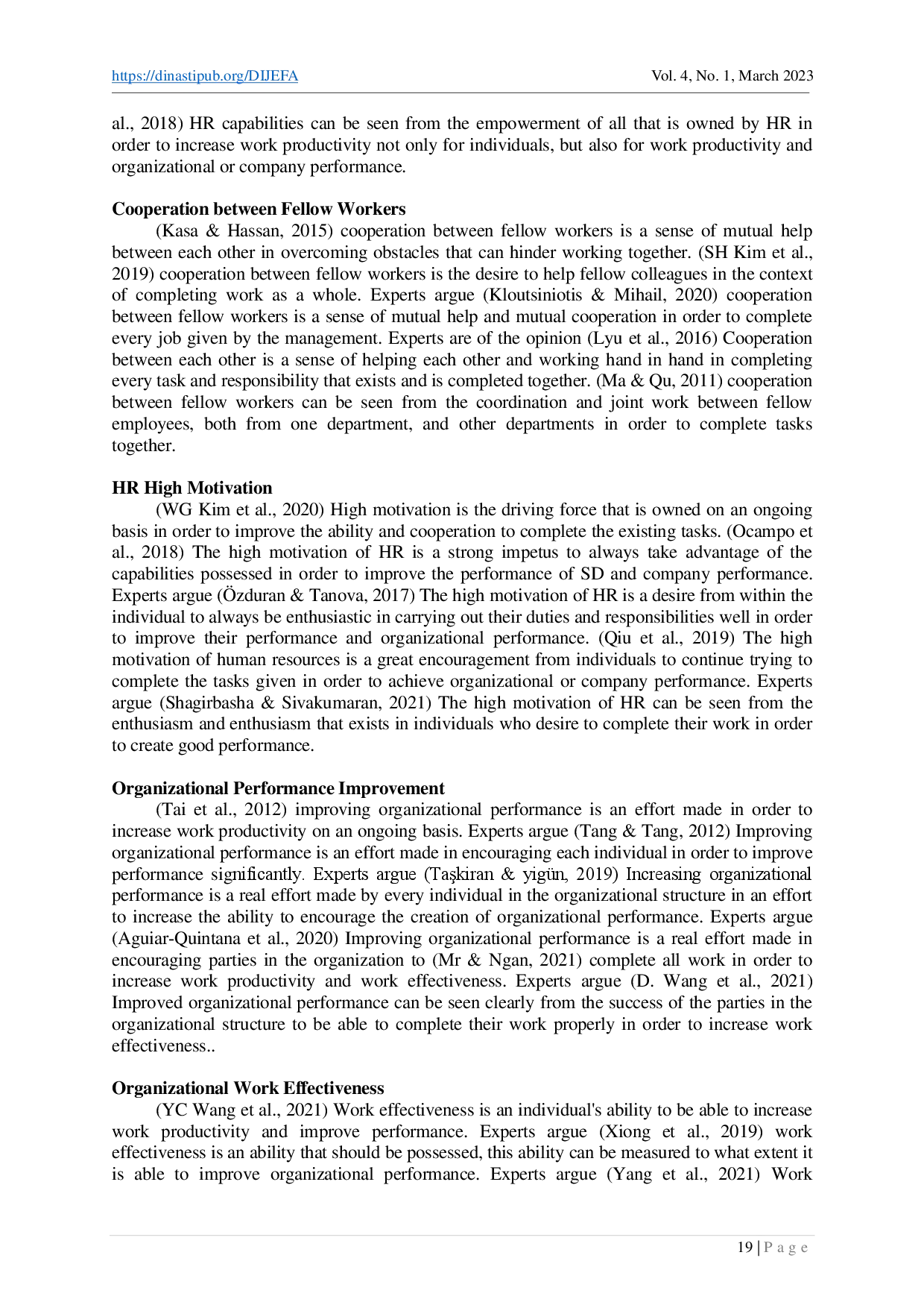 juris Organizational Citizenship Behaviour OCB towards Organizational Performance in the Hospitality Industry