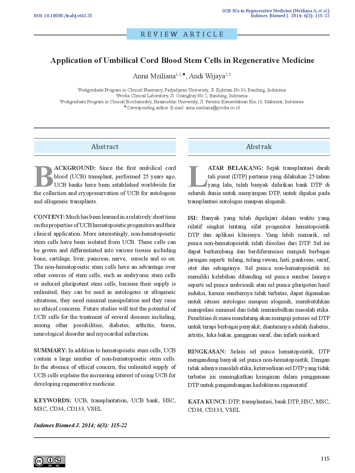 juris Application of Umbilical Cord Blood Stem Cells in Regenerative Medicine