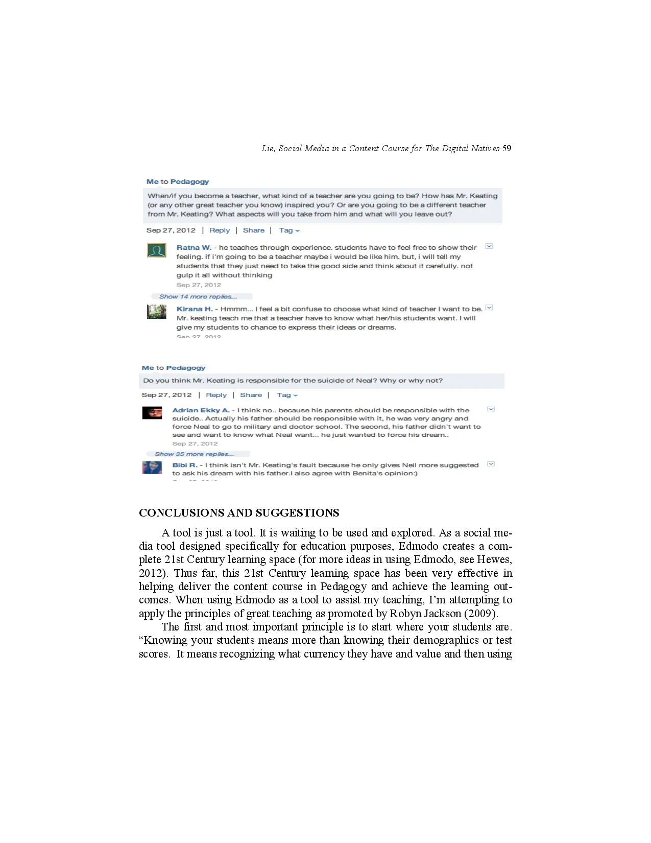 juris Social Media in a Content Course for the Digital Natives