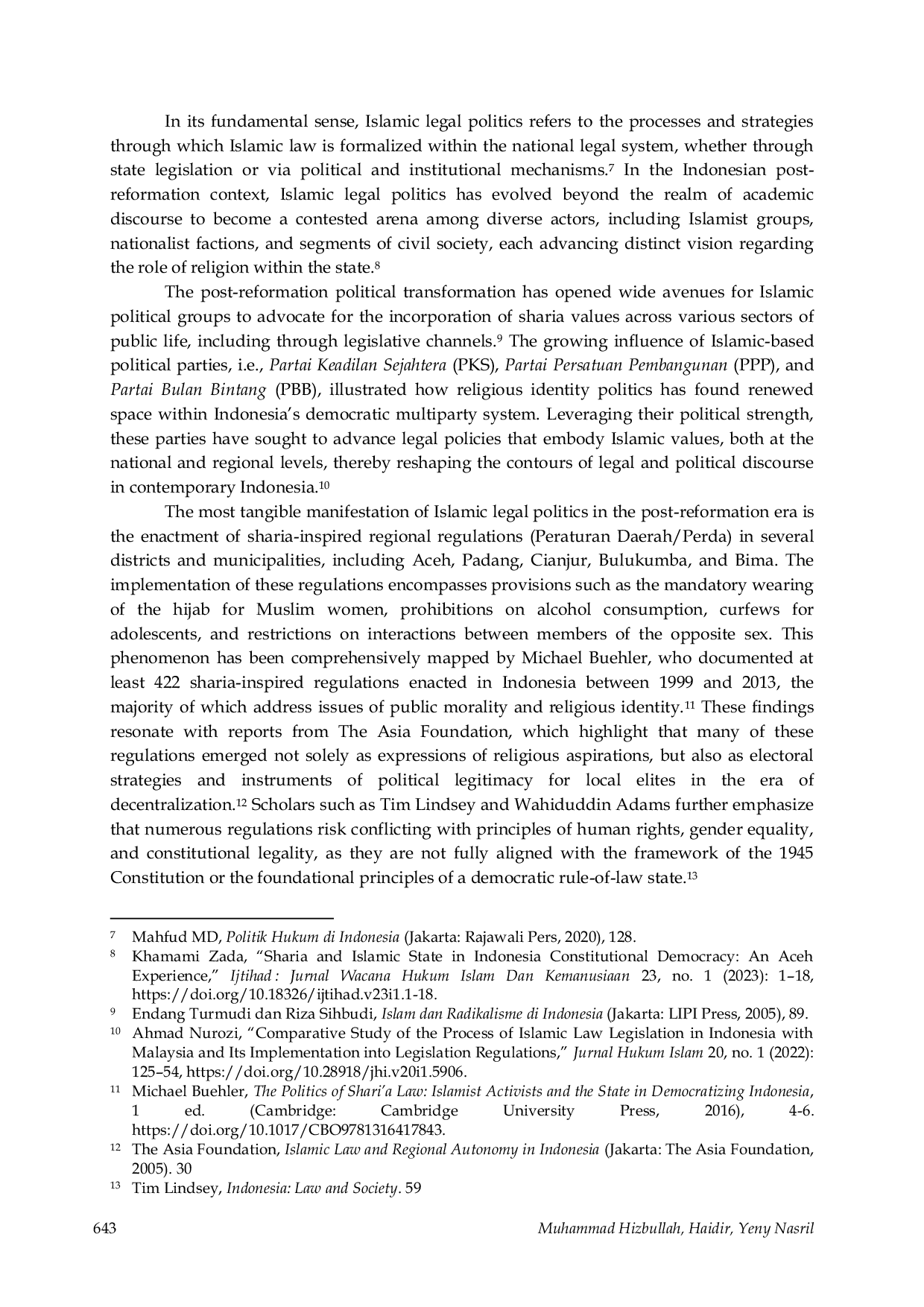 JURIS Islamic Legal Politics in Post Reformation Indonesia Sharia Legislation Decentralization and Democratic Dynamics