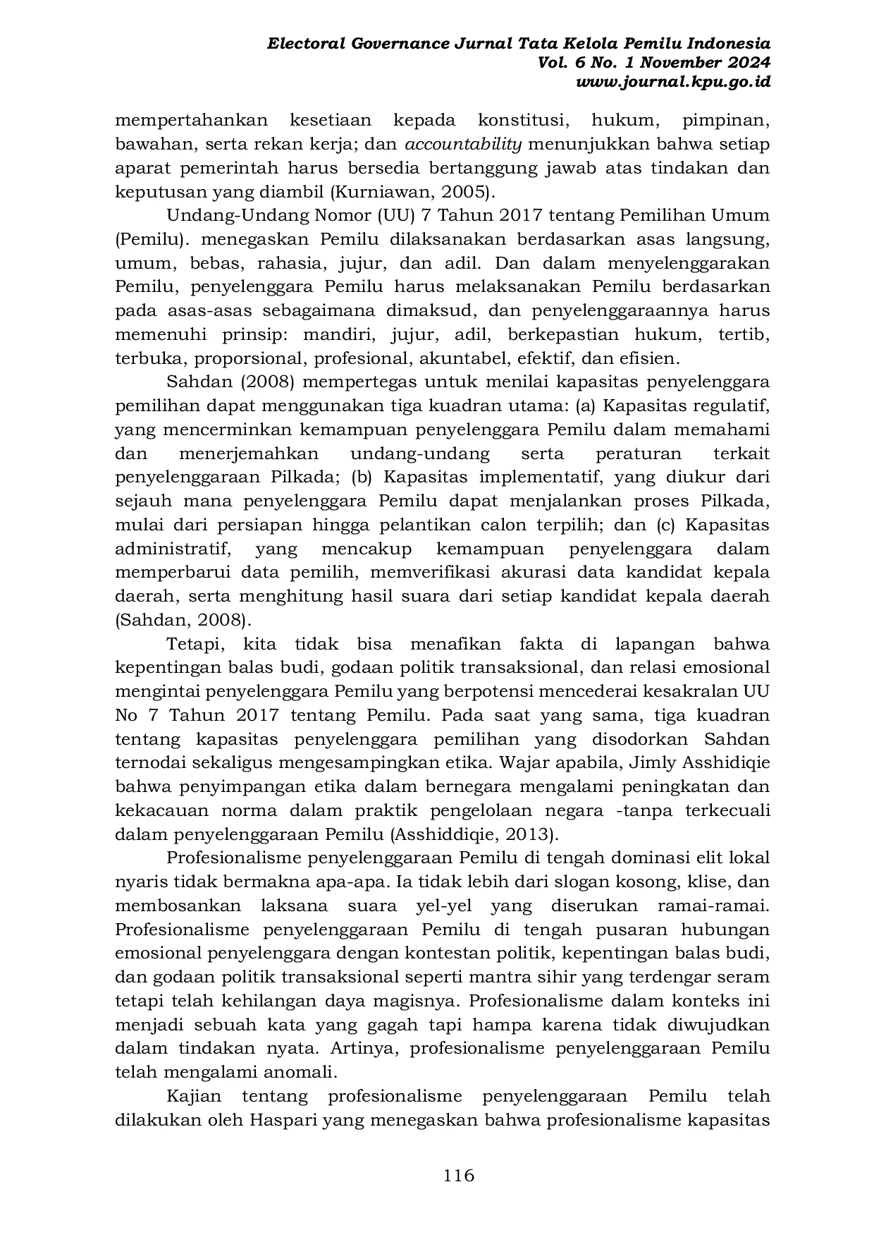 JURIS Anomali Profesionalisme Penyelenggaraan Pemilu di Tengah Dominasi Elit Lokal Studi Etnografi di Madura