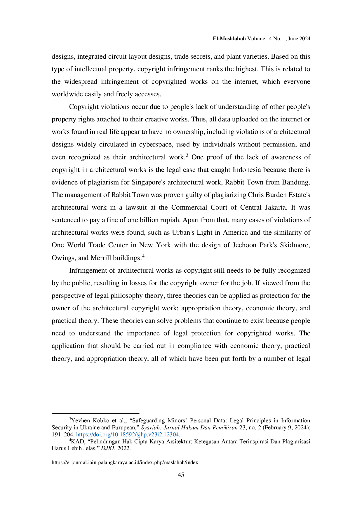 JURIS Legal Protection of Architectural Works as Copyright An Epistemological and Islamic Law Perspective