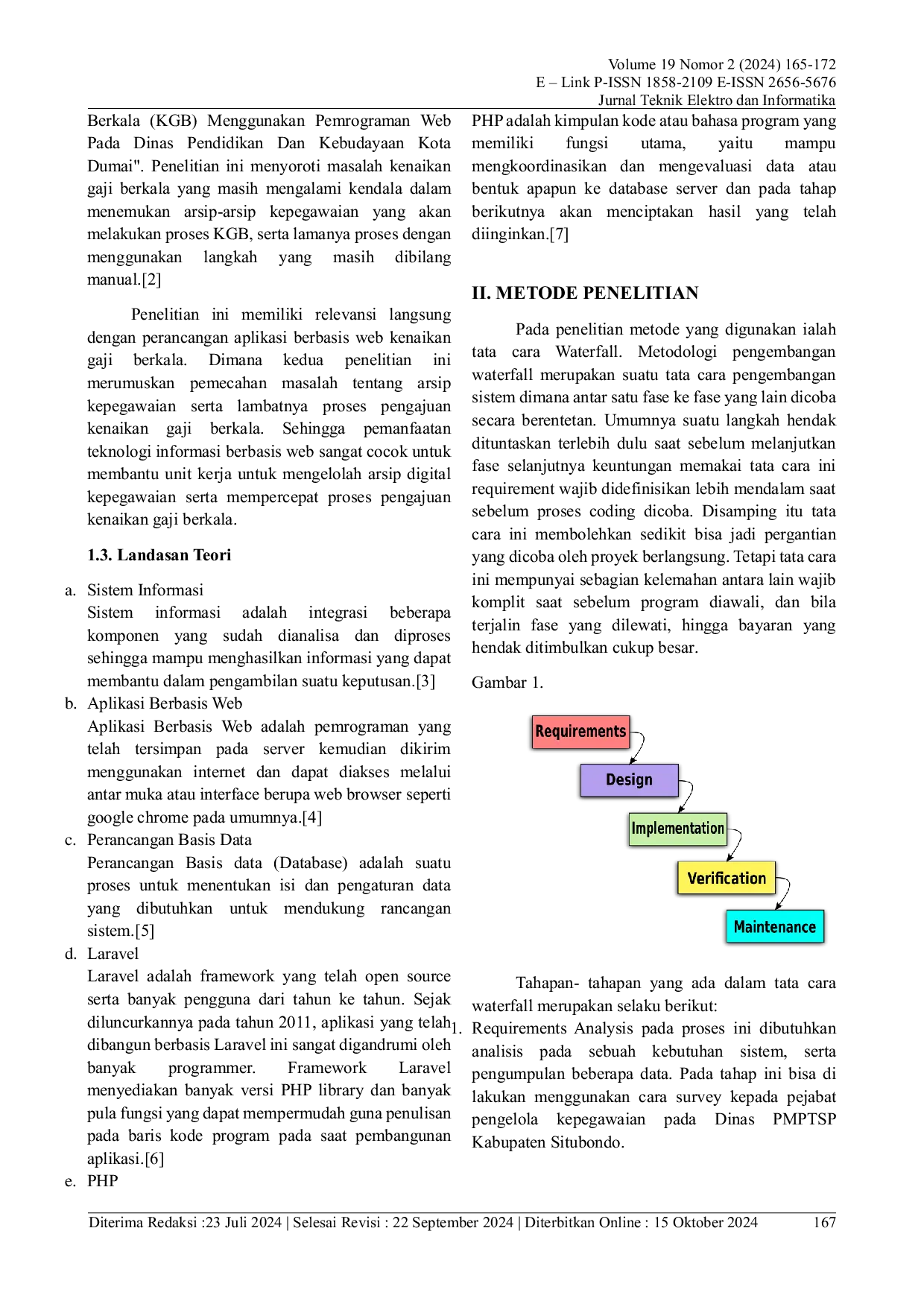 JURIS Perancangan Aplikasi Berbasis Web Kenaikan Gaji Berkala Pada Dinas Penanaman Modal Pelayanan Terpadu Satu Pintu Kabupaten Situbondo