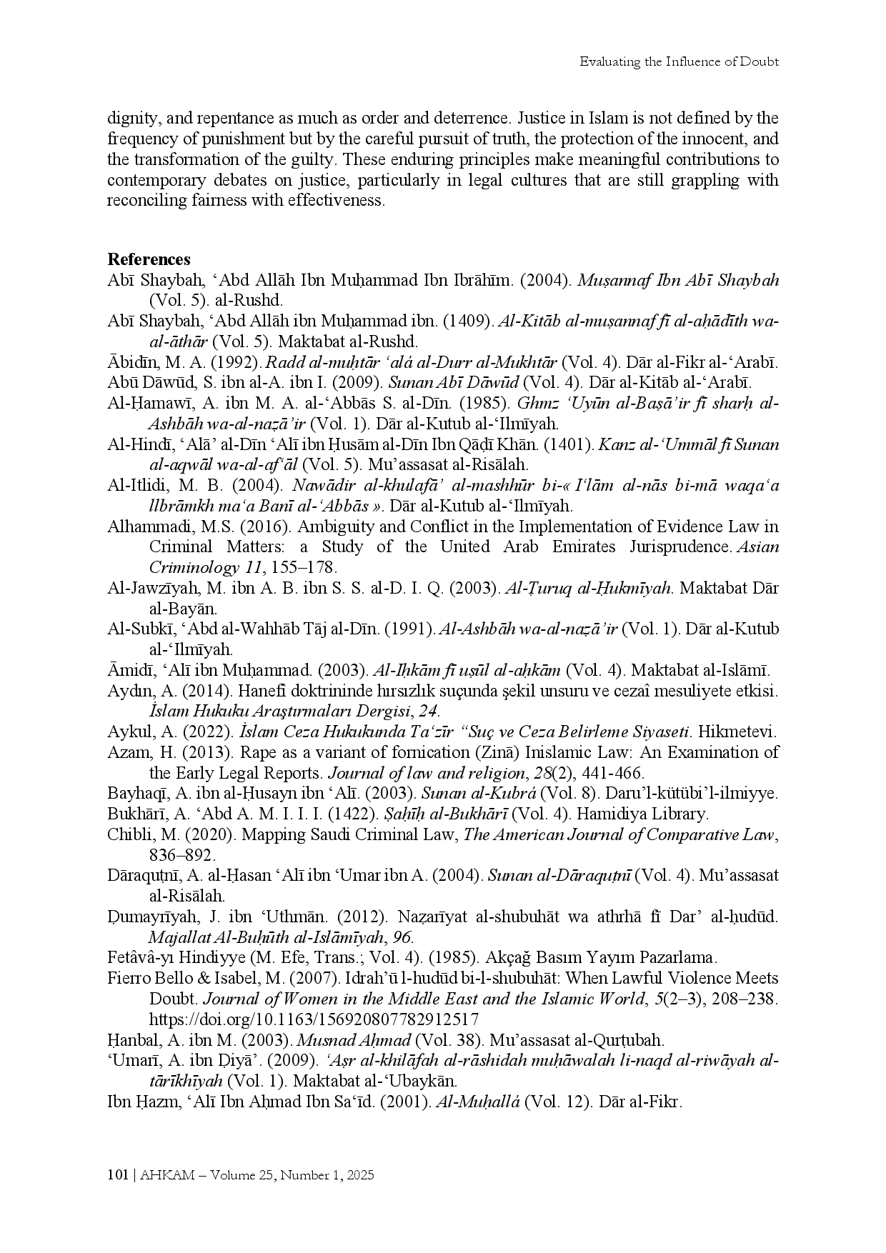 juris Evaluating the Influence of Doubt Shubhah in the Implementation of Hudud Penalties