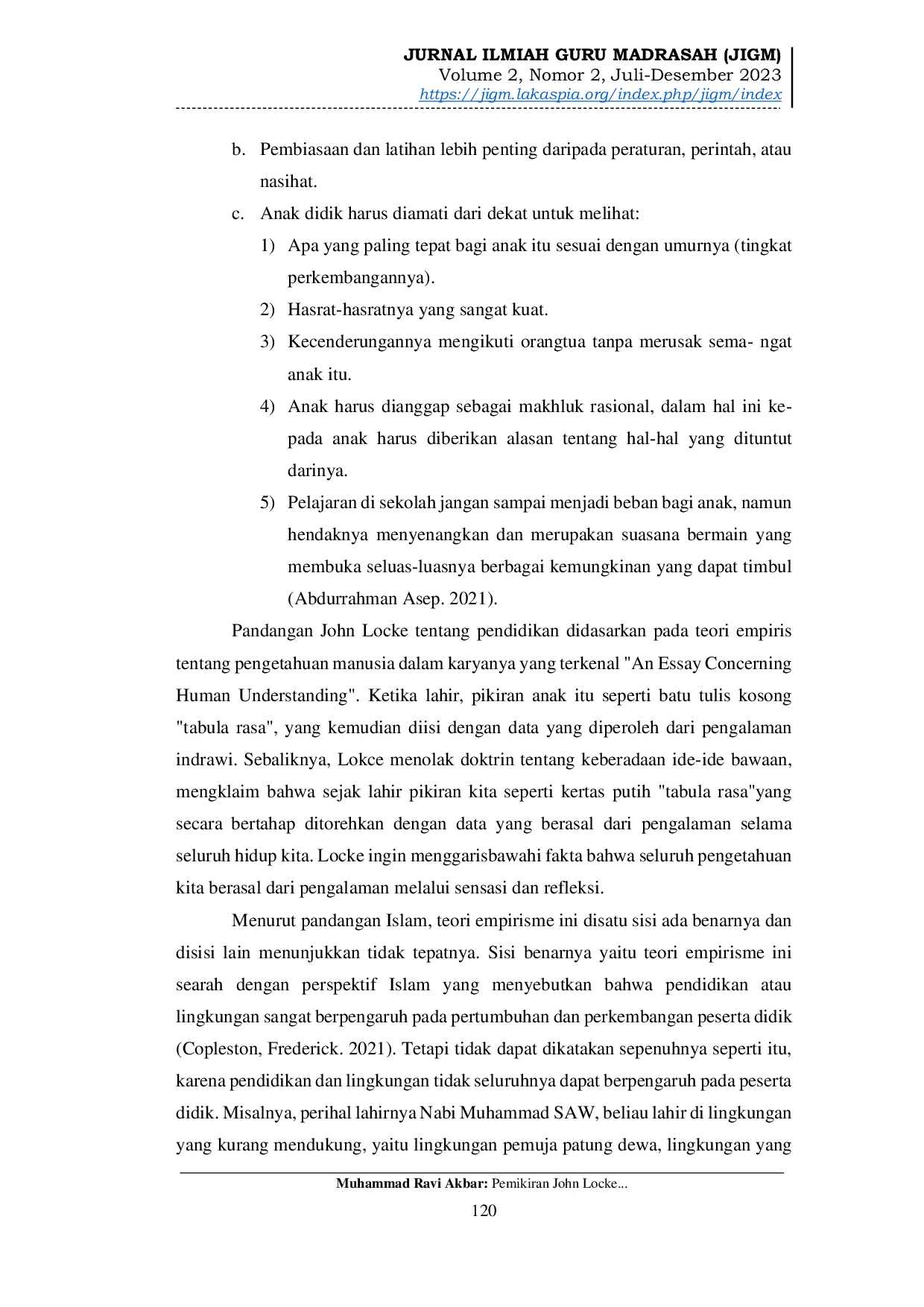 JURIS Pemikiran John Locke Tentang Pendidikan