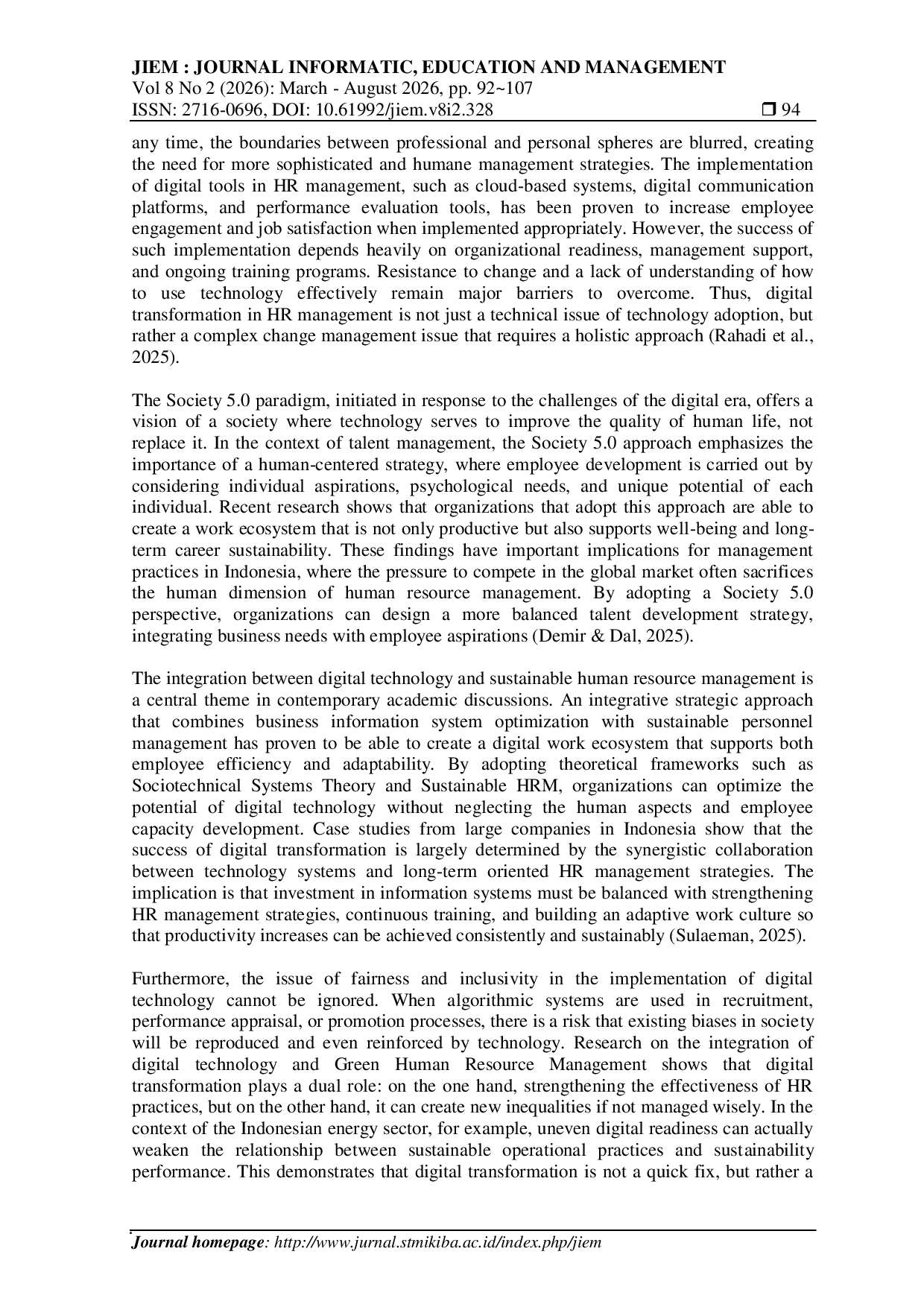 JURIS From Efficiency to Empathy Reconstructing Technology Management Through a Humanities Approach in the Digital Work Environment