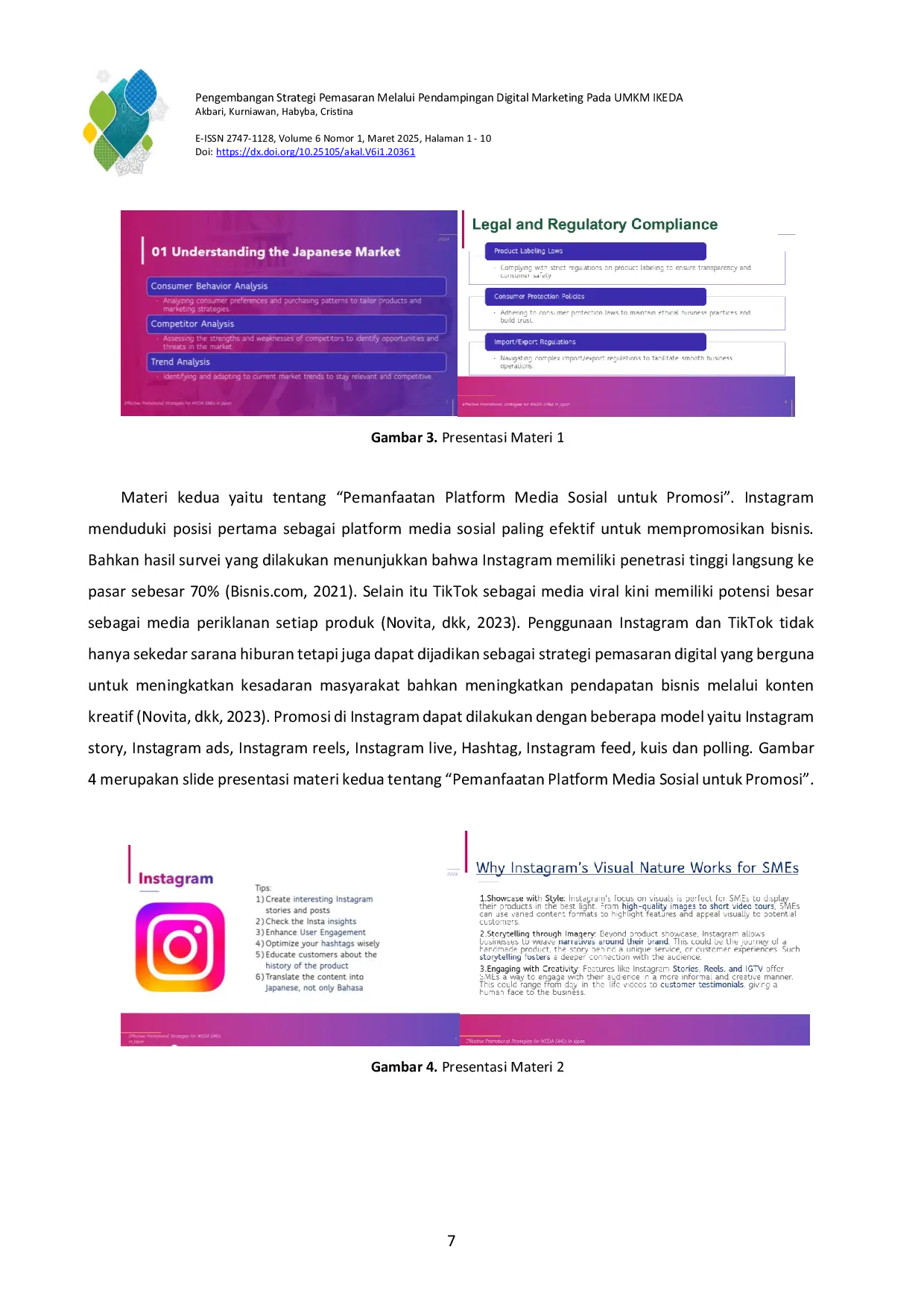 JURIS Pengembangan Strategi Pemasaran Melalui Pendampingan Digital Marketing Pada UMKM IKEDA