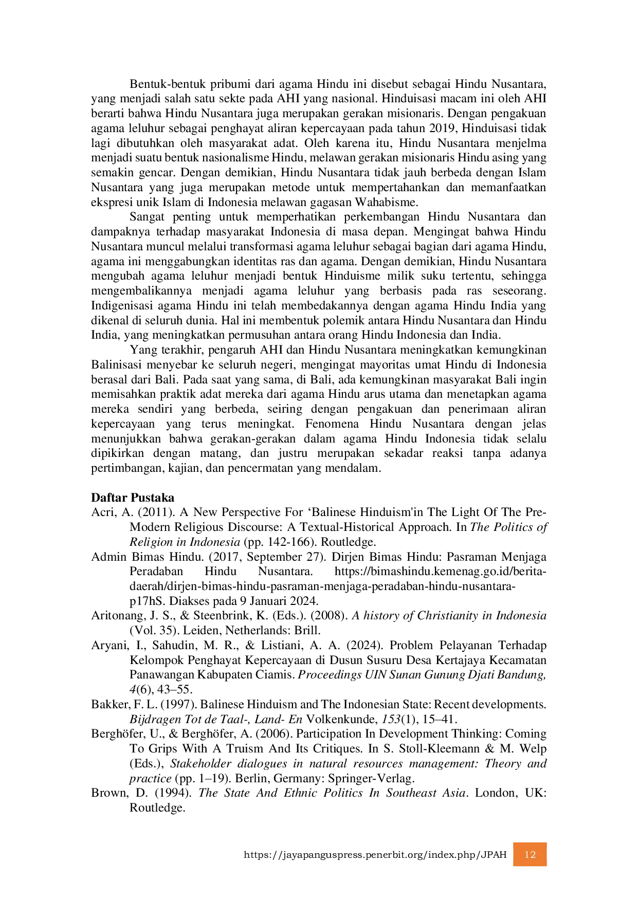 JURIS Mencari Definisi Hindu Nusantara