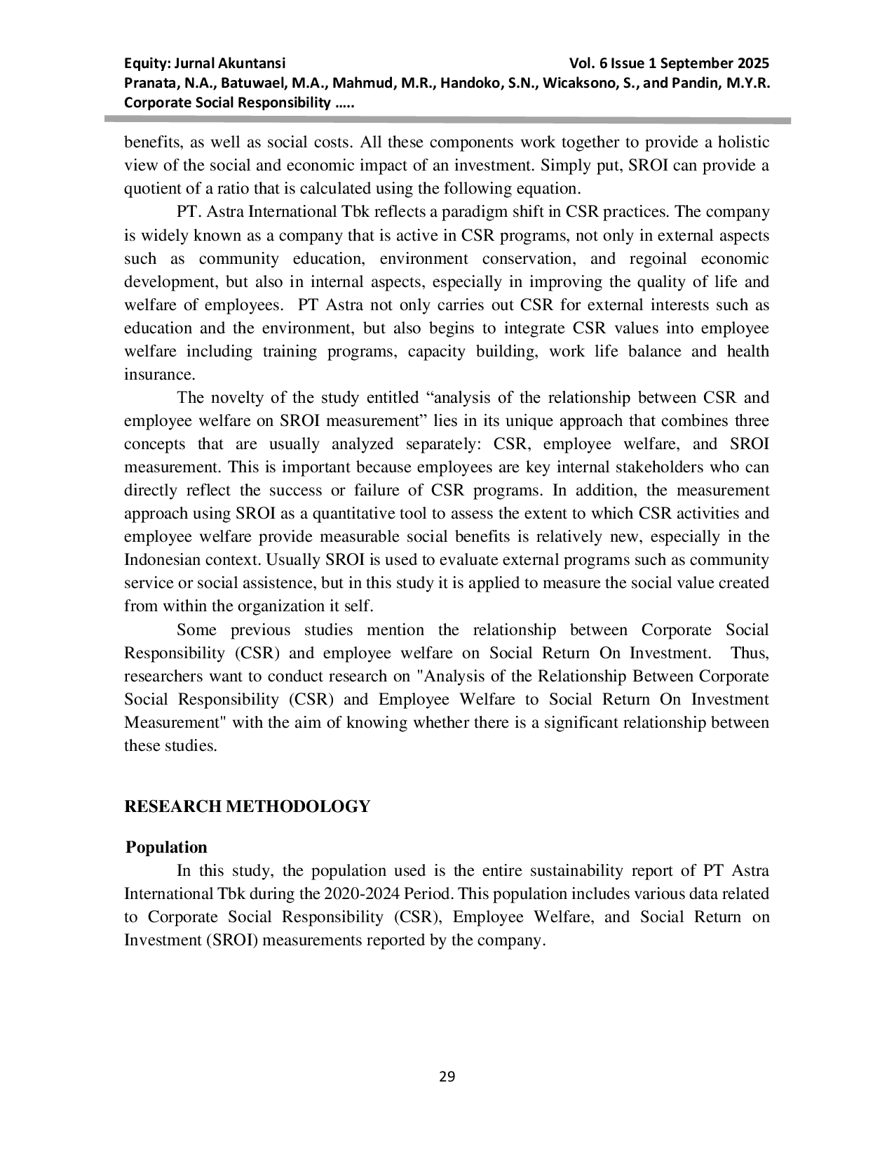 JURIS Corporate Social Responsibility Employee Welfare and Social Return on Investment