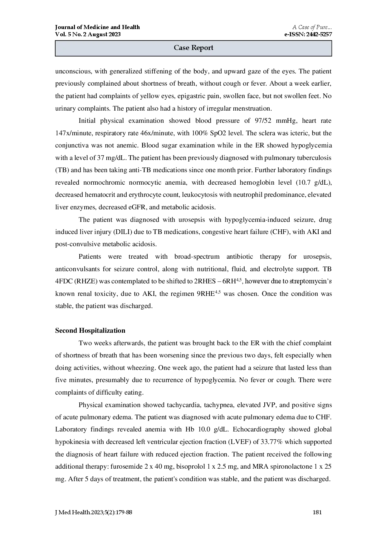 juris A Case of Pure Red Cell Aplasia as a Possible Complication of Pulmonary Tuberculosis Treatment