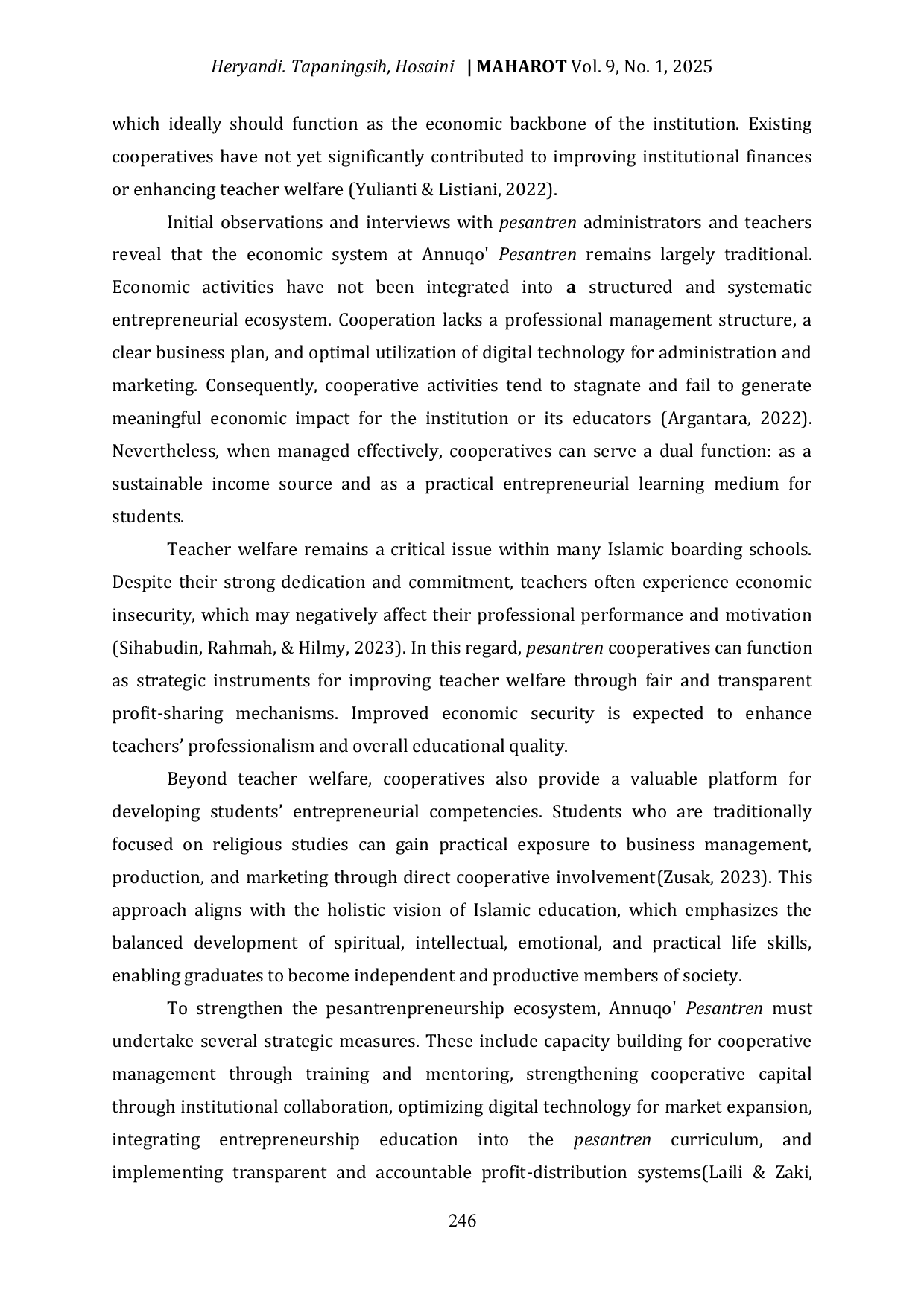 JURIS EcosystemPesantrenpreneurshipin Realizing Teacher Welfare and Student Potential Through Islamic Education Based Cooperative Entrepreneurship