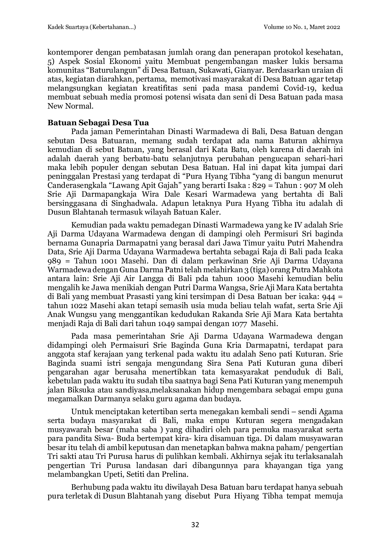 JURIS Kebertahanan Seni Budaya Desa Batuan di Era New Normal