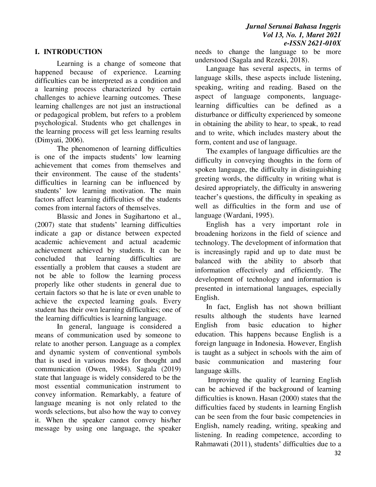 JURIS The Students Difficulties in Learning English at Madrasah Ibtidaiyah Teacher Education Study Program