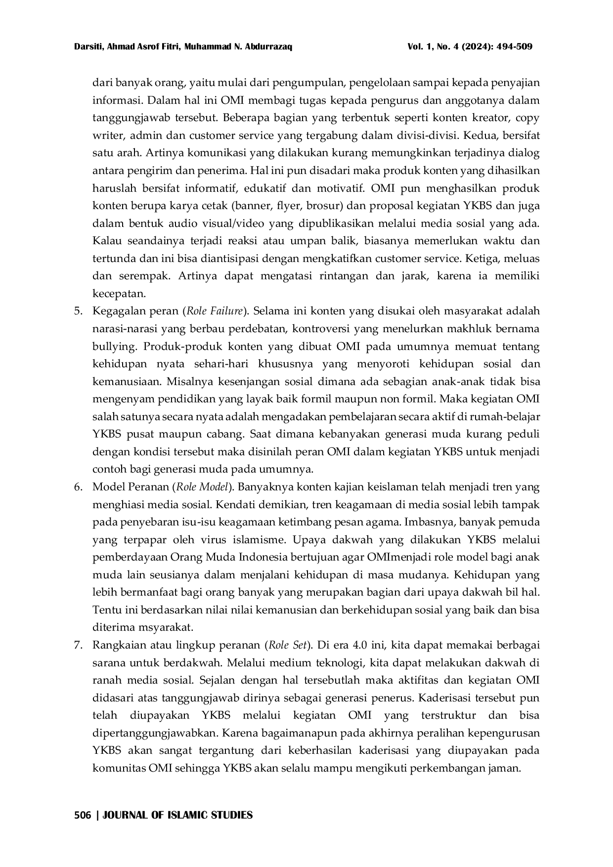 JURIS Peran Komunitas Orang Muda Indonesia Depok Dalam Pengembangan Dakwah Melalui Media Sosial