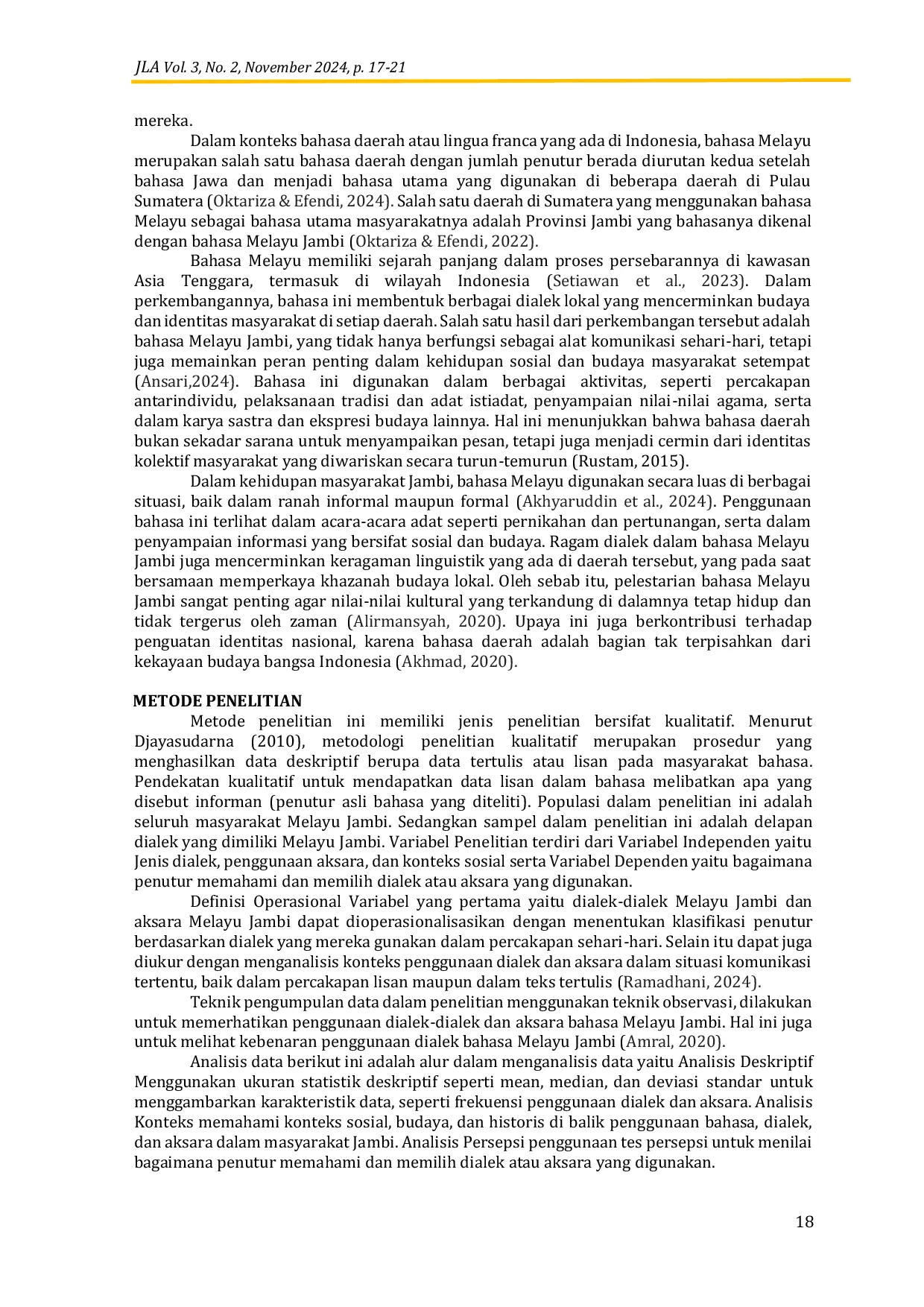 JURIS Bahasa Melayu Jambi Secara Umum Dialek Dialek Dalam Bahasa Melayu Jambi Dan Aksara Melayu Jambi