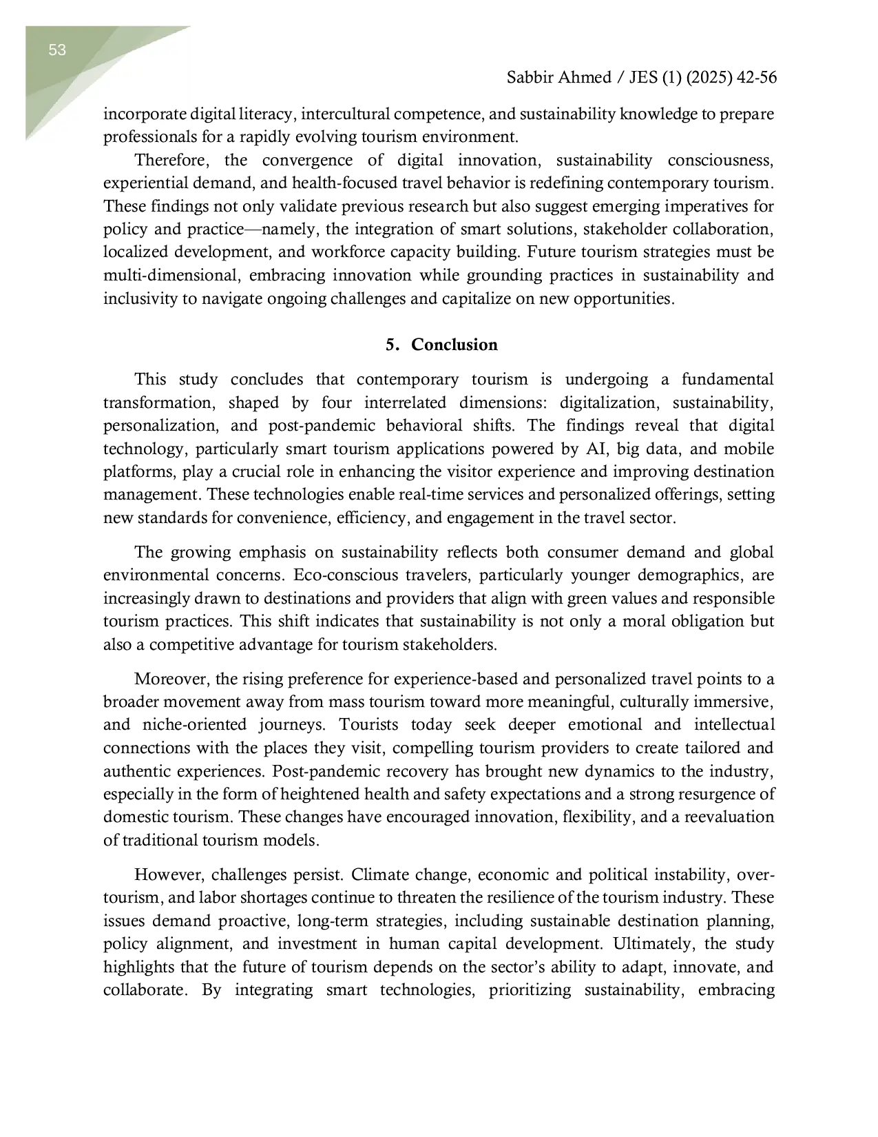 JURIS Tourism Today Trends Challenges and Opportunities