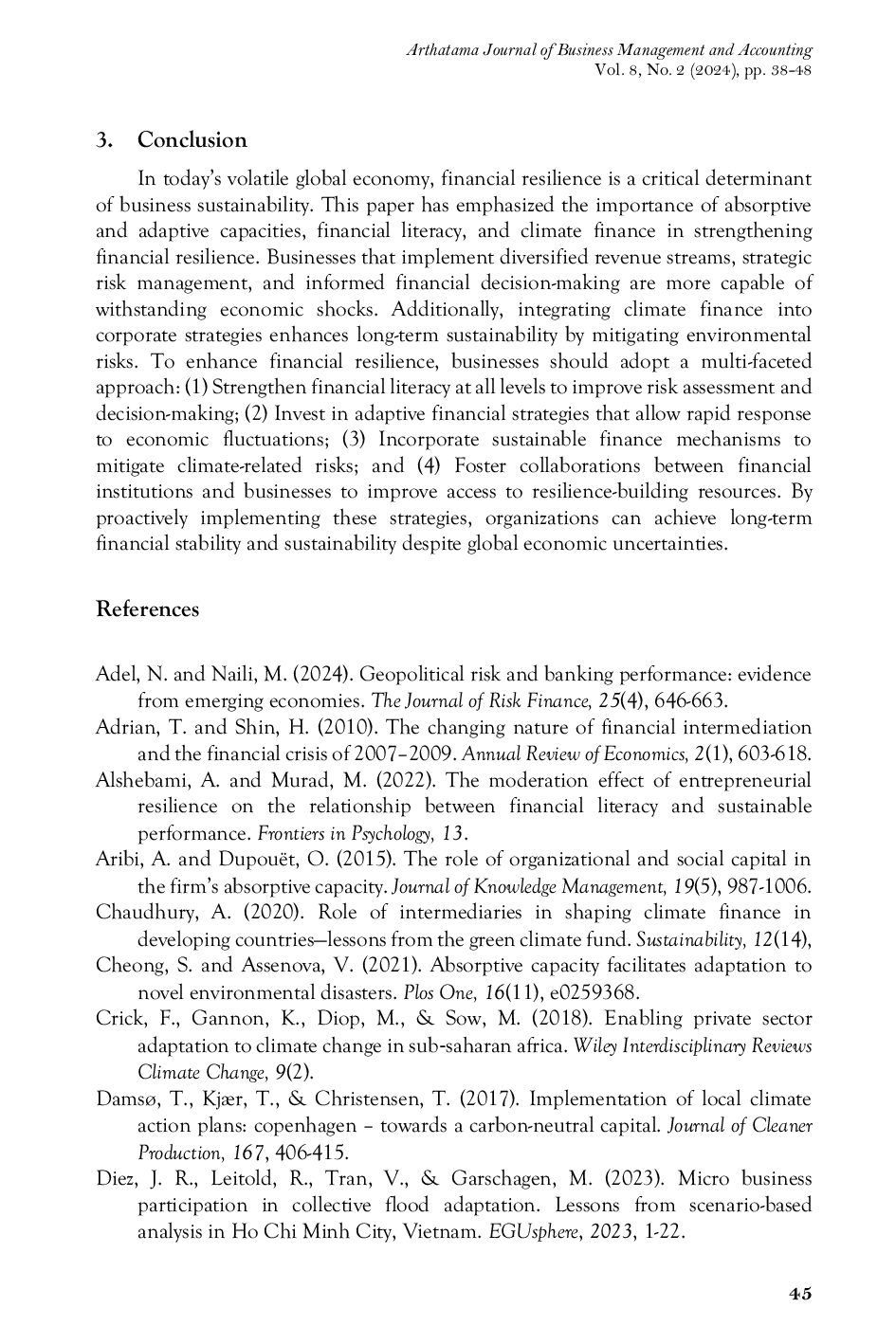 JURIS Strategic Approaches for Business Sustainability in a Volatile Global Economy