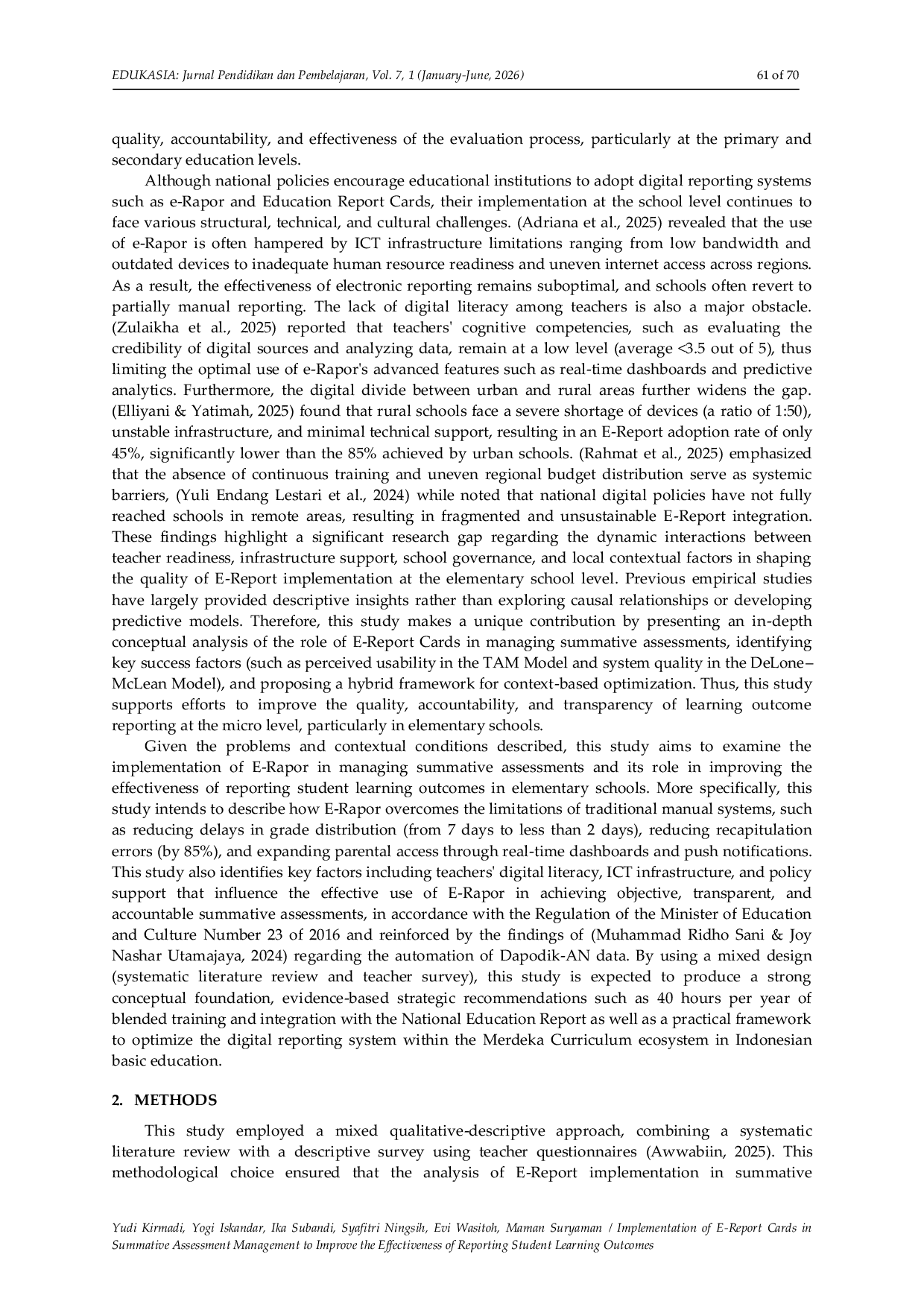 JURIS Implementation of E Report Cards in Summative Assessment Management to Improve the Effectiveness of Reporting Student Learning Outcomes
