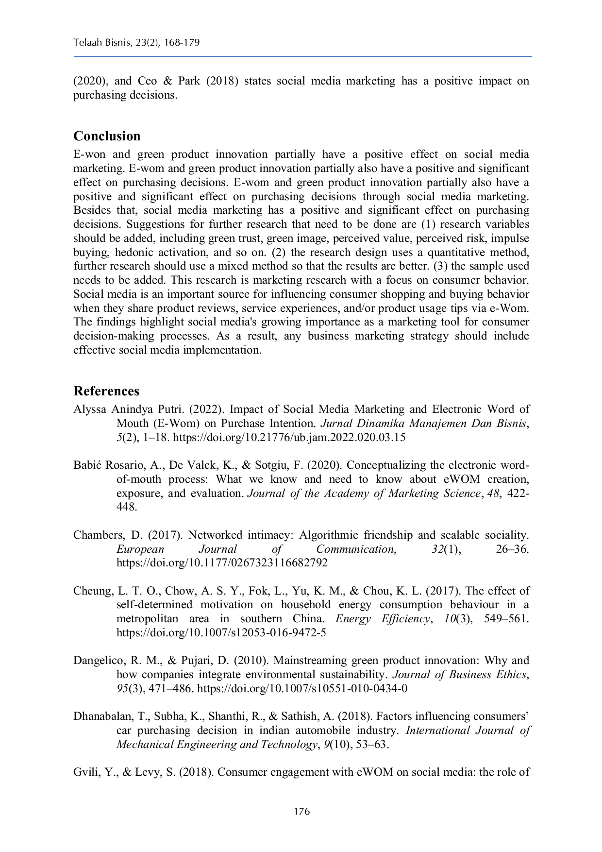 JURIS The Effects of e WOM and Green Product Innovation on Consumer Purchase Decisions through Social Media Marketing on Beauty Products in Sociolla