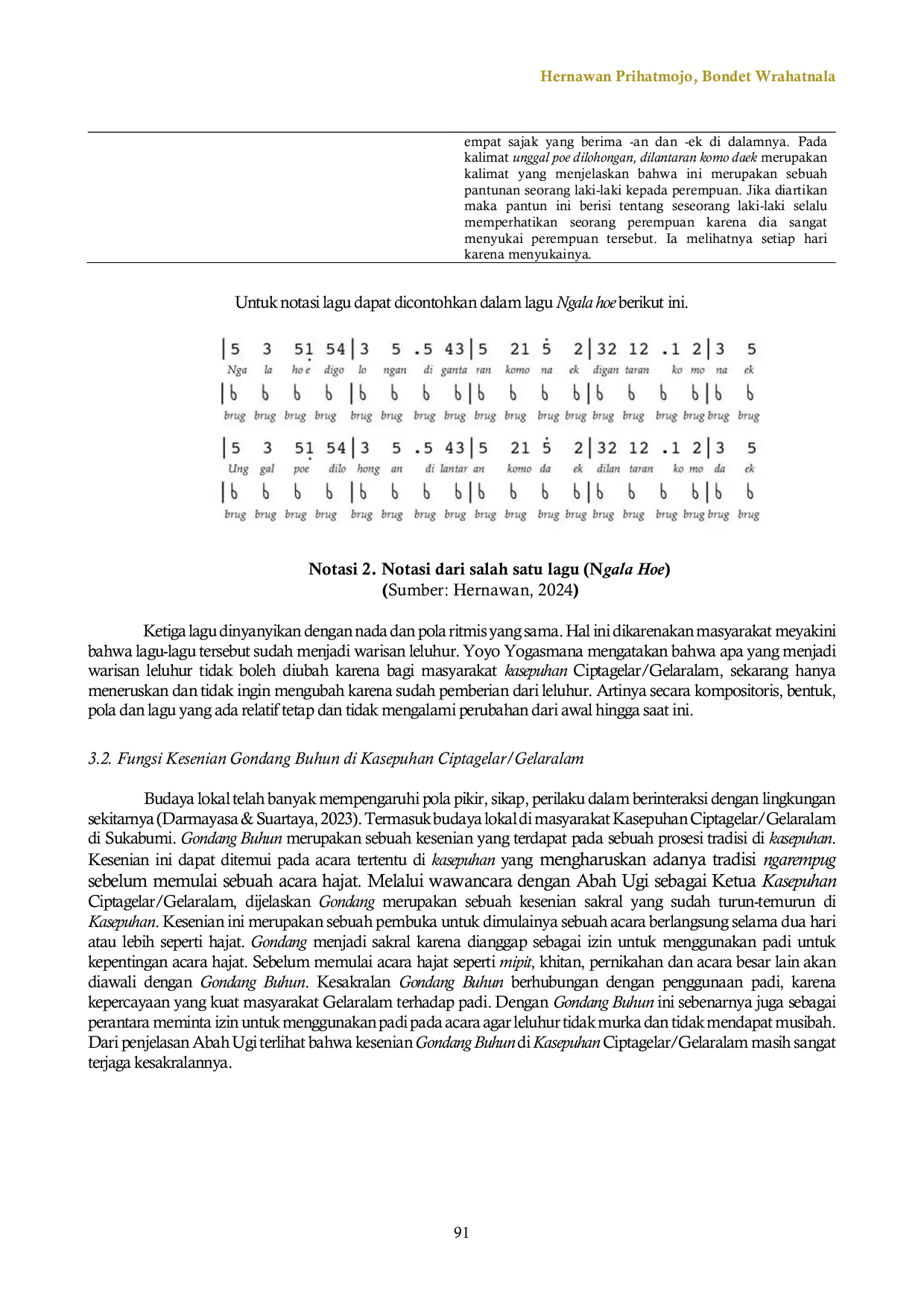JURIS Bentuk dan Fungsi Gondang Buhun dalam Tradisi Ngarempug di Kasepuhan Ciptagelar Gelaralam Sukabumi