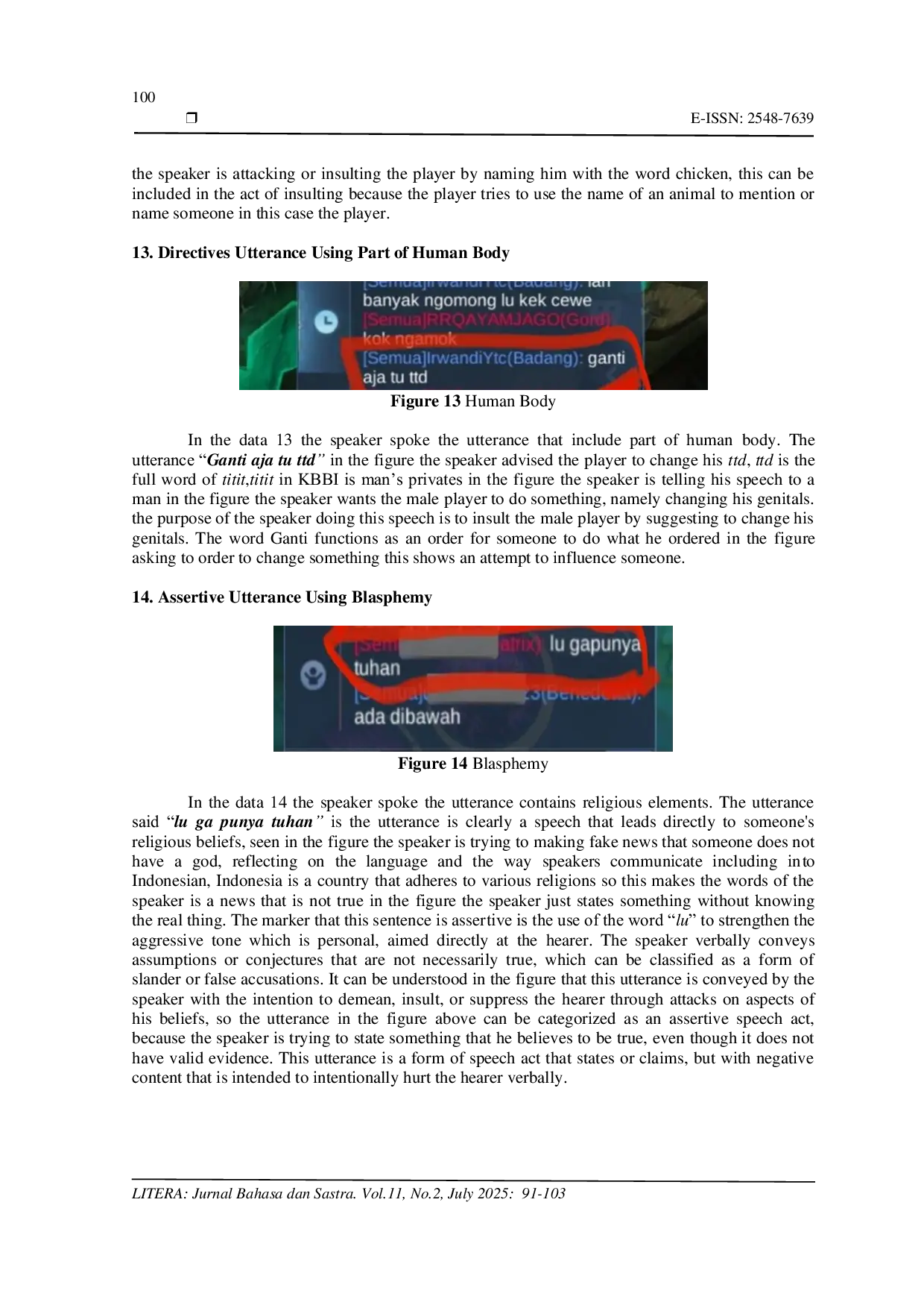 JURIS Illocutionary Speech Act of Hate Speech in Mobile Legends Game