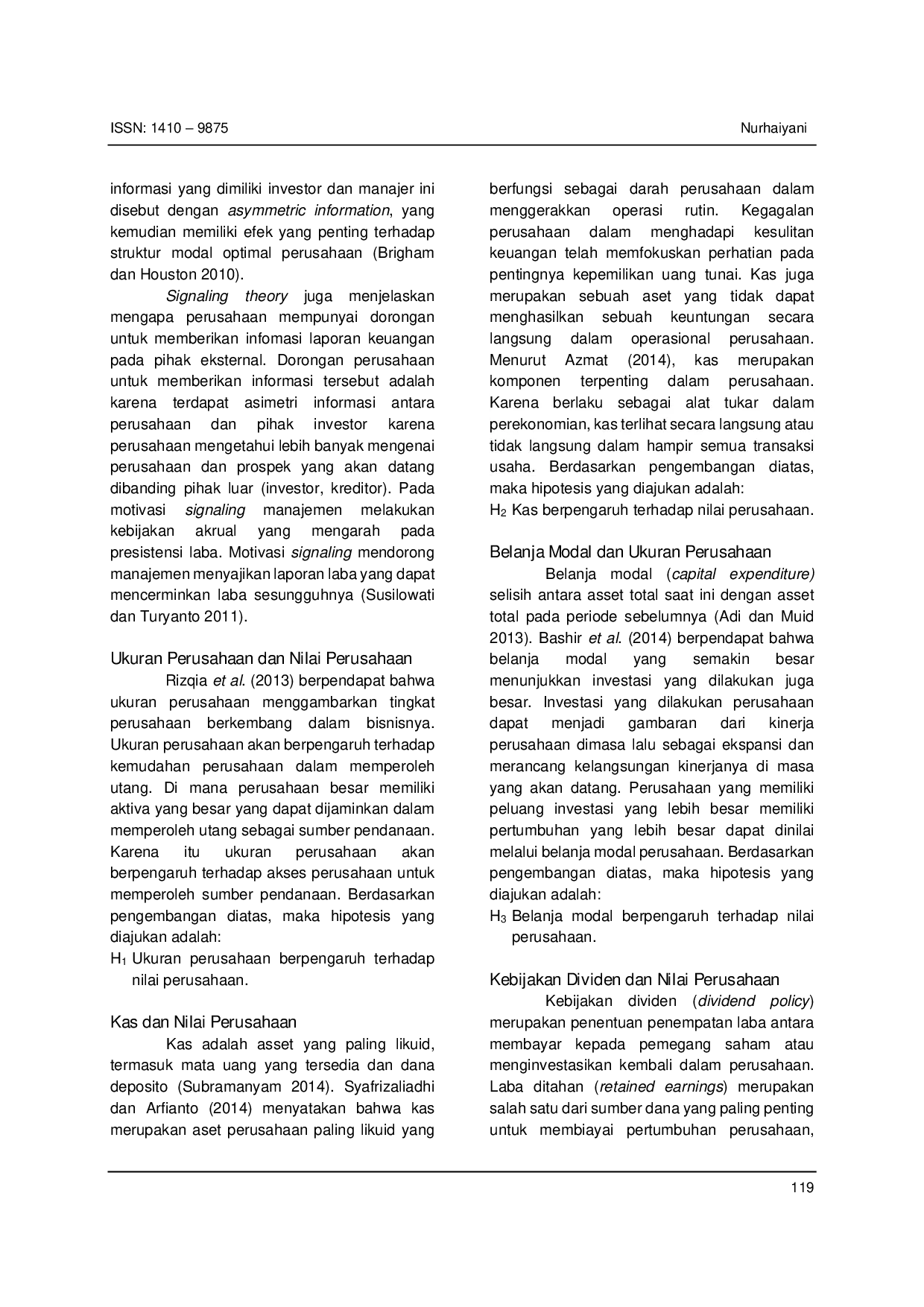 JURIS Faktor Faktor Yang Mempengaruhi Nilai Perusahaan Non Keuangan Yang Terdaftar Di Bursa Efek Indonesia