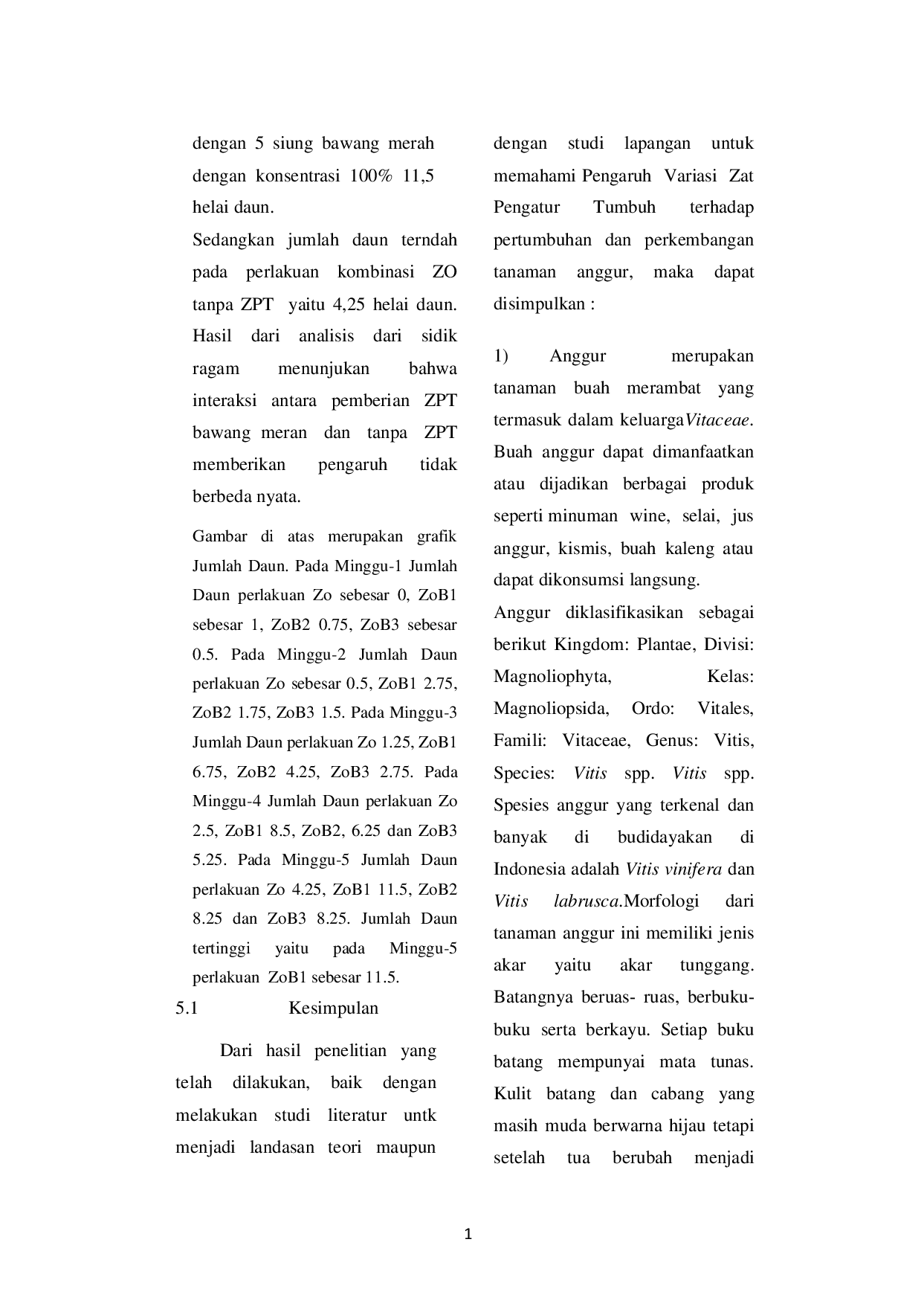 juris PENGARUH VARIASI ZAT PENGATUR TUMBUH TERHADAP PERTUMBUHAN DAN PERKEMBANGAN TANAMAN ANGGUR Vitis vinifera L