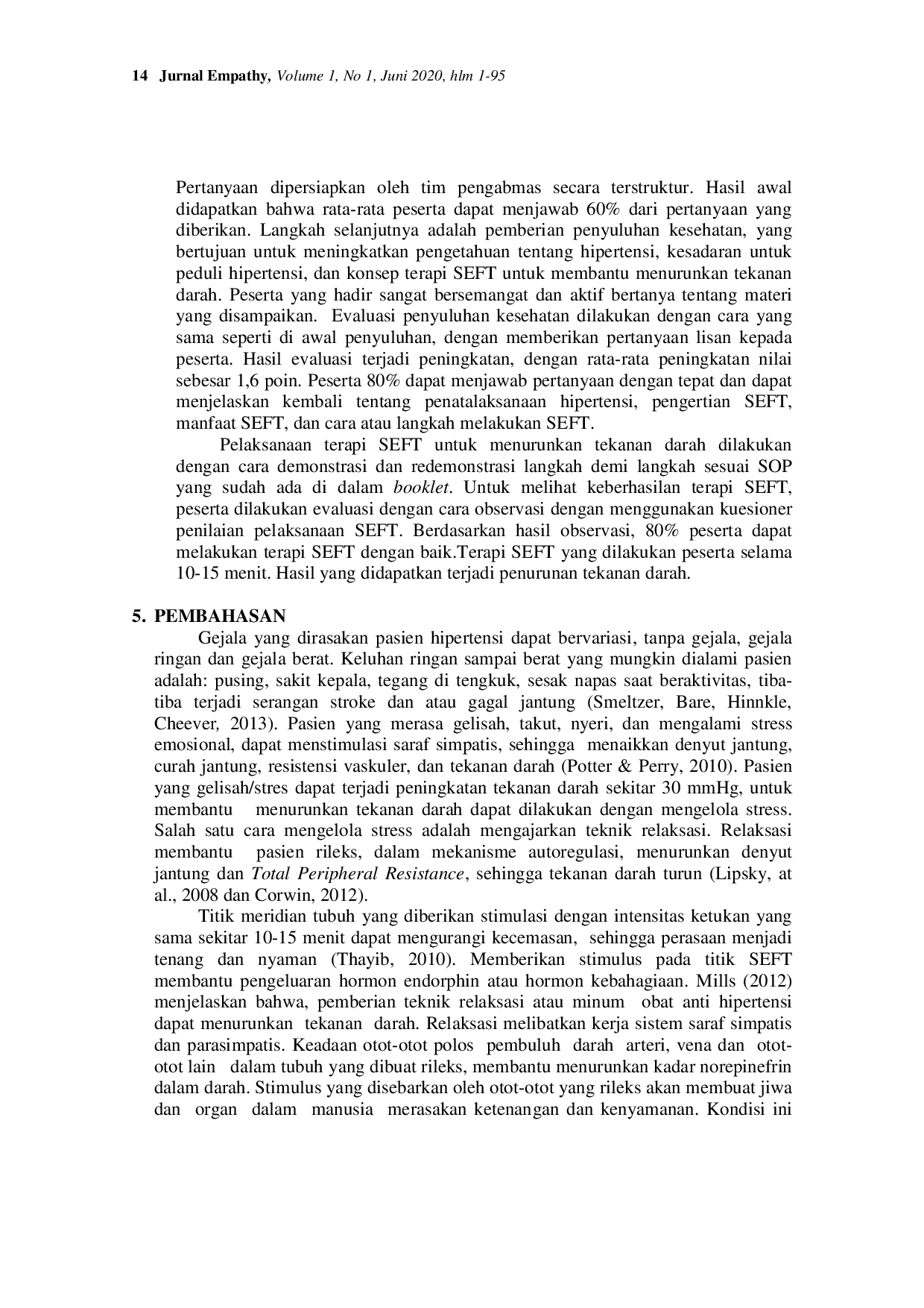 JURIS Menurunkan Tekanan Darah pada Lansia dengan Hipertensi melalui SEFT