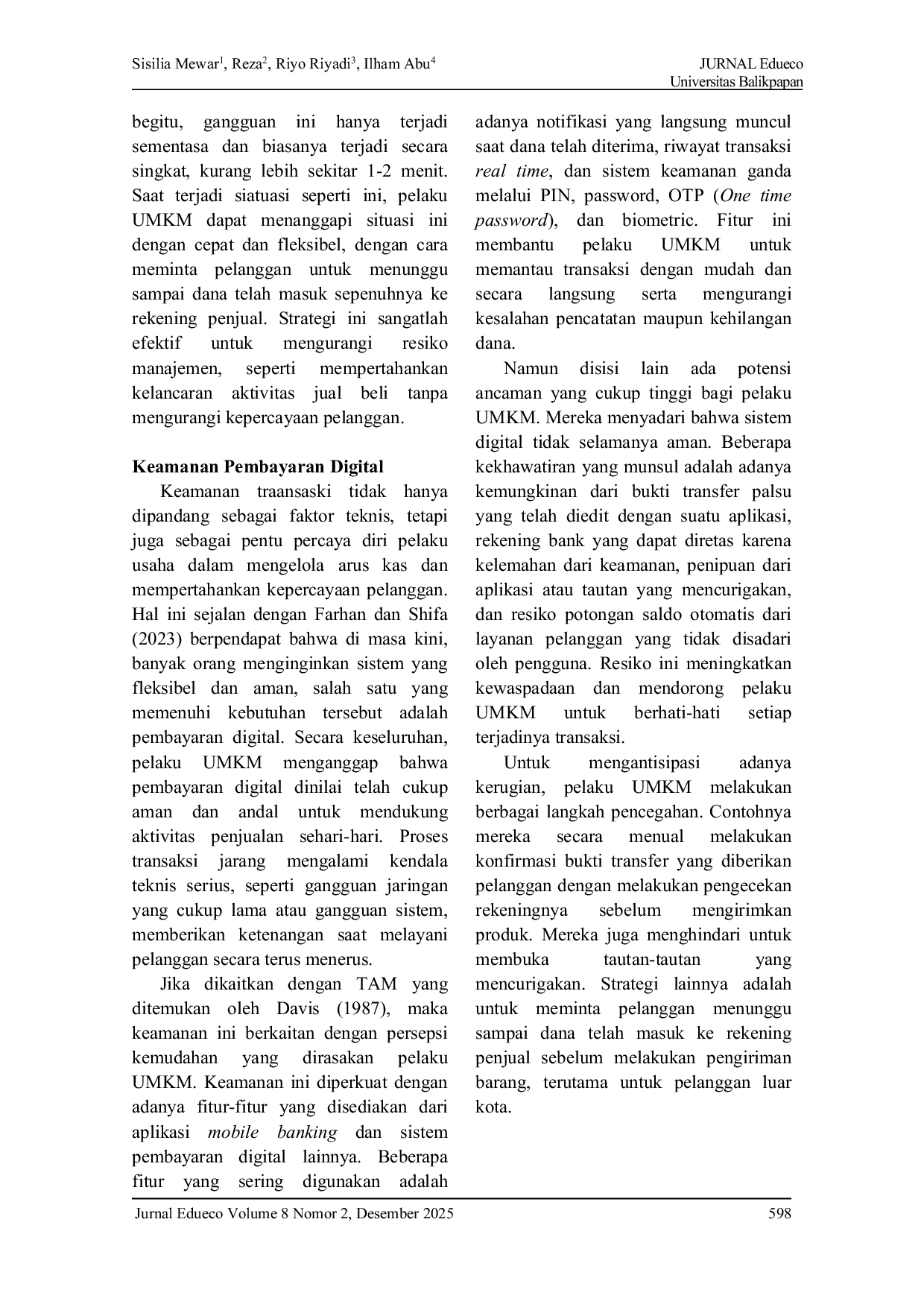 JURIS Kajian Peran Pembayaran Digital pada Segiri Grosir Samarinda