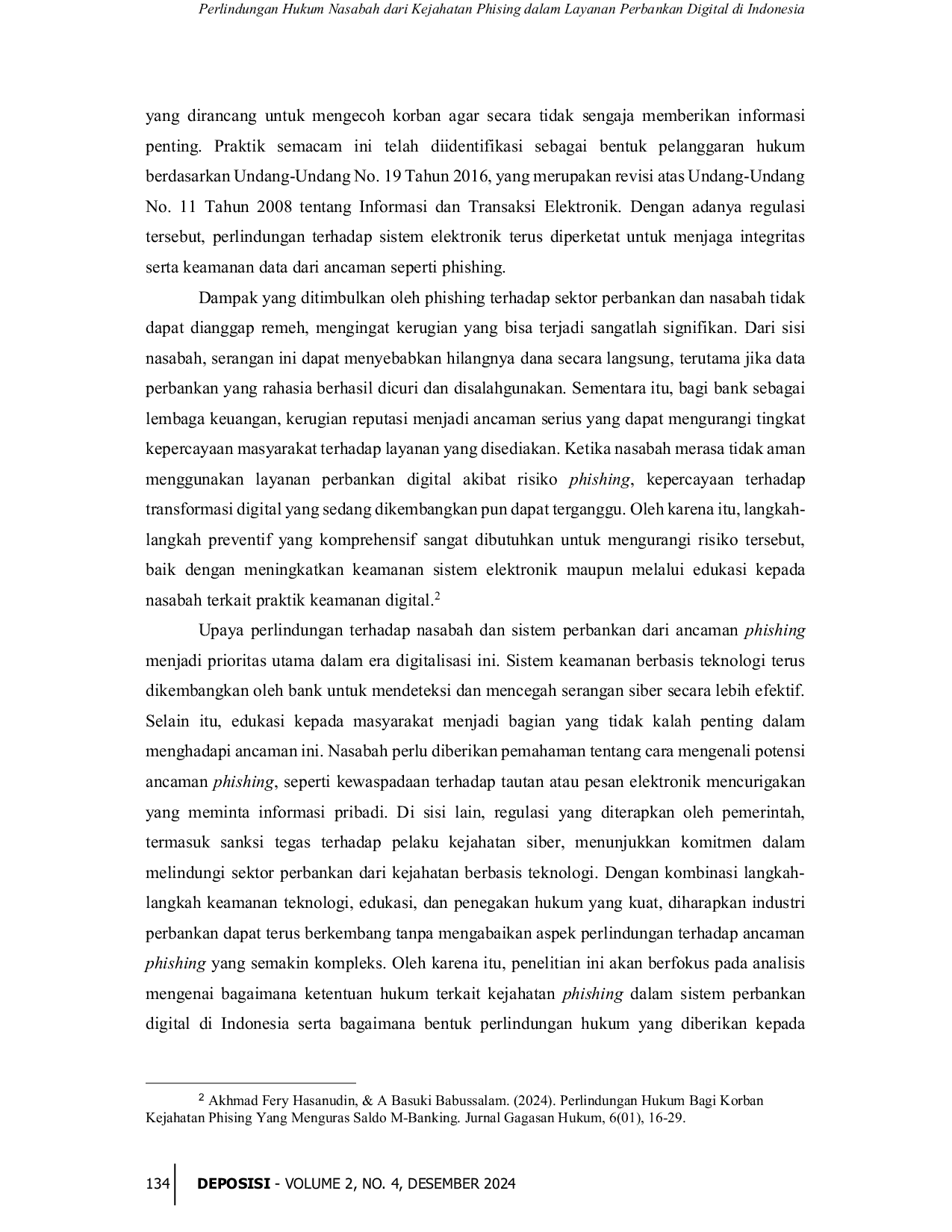 JURIS Perlindungan Hukum Nasabah dari Kejahatan Phising dalam Layanan Perbankan Digital di Indonesia