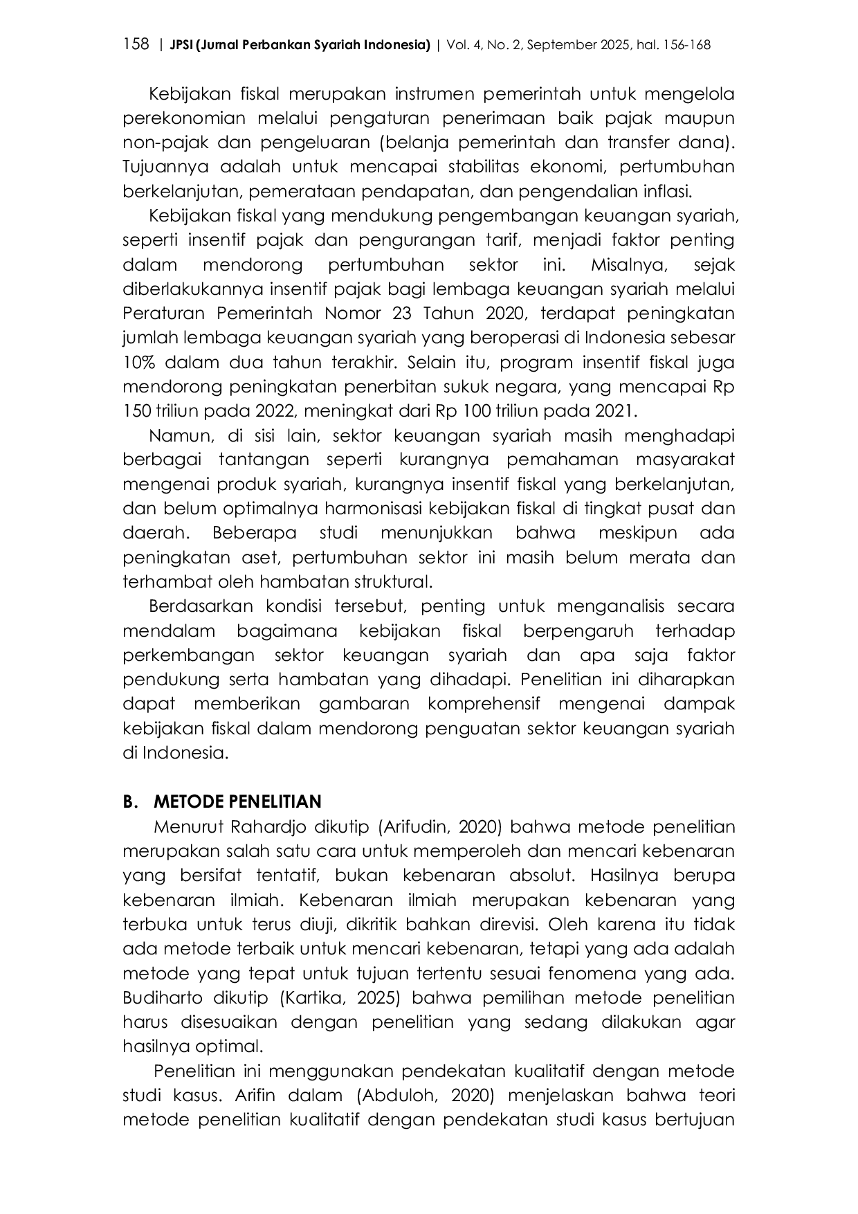 JURIS Dampak Kebijakan Fiskal Terhadap Sektor Keuangan Syariah