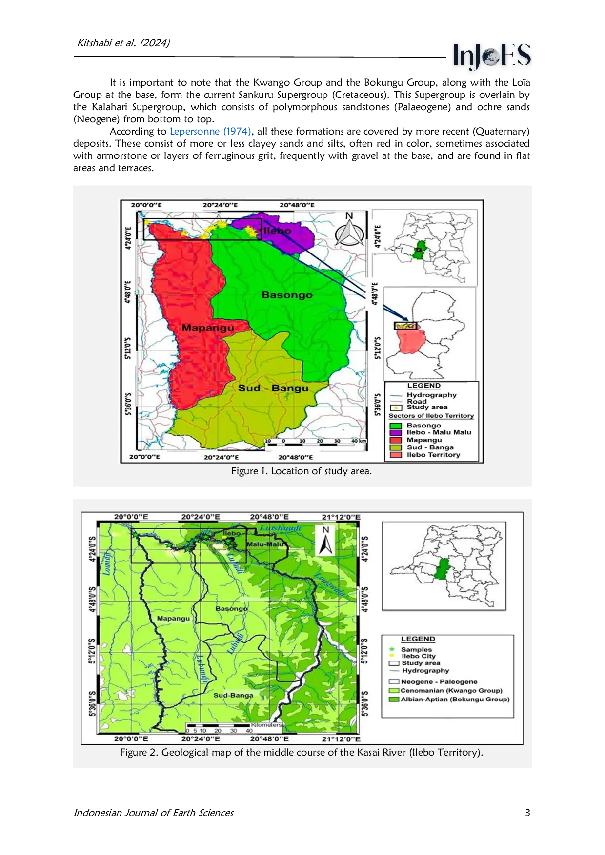 JURIS Granulometric and Mineralogical Characterization of Sands from the Middle Course of the Kasai River Ilebo Territory Kasai Province DRC